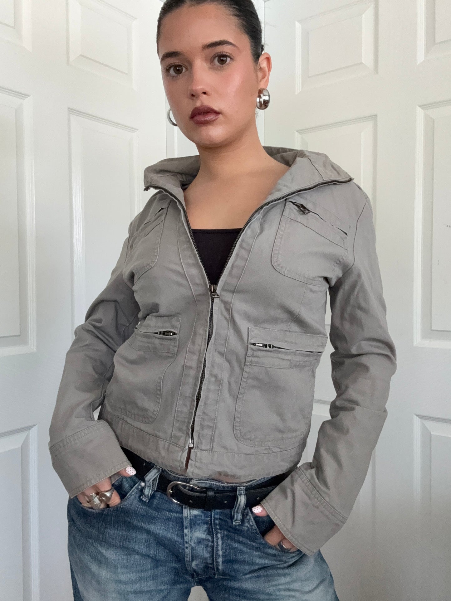 Y2K Cargo Jacket (M)