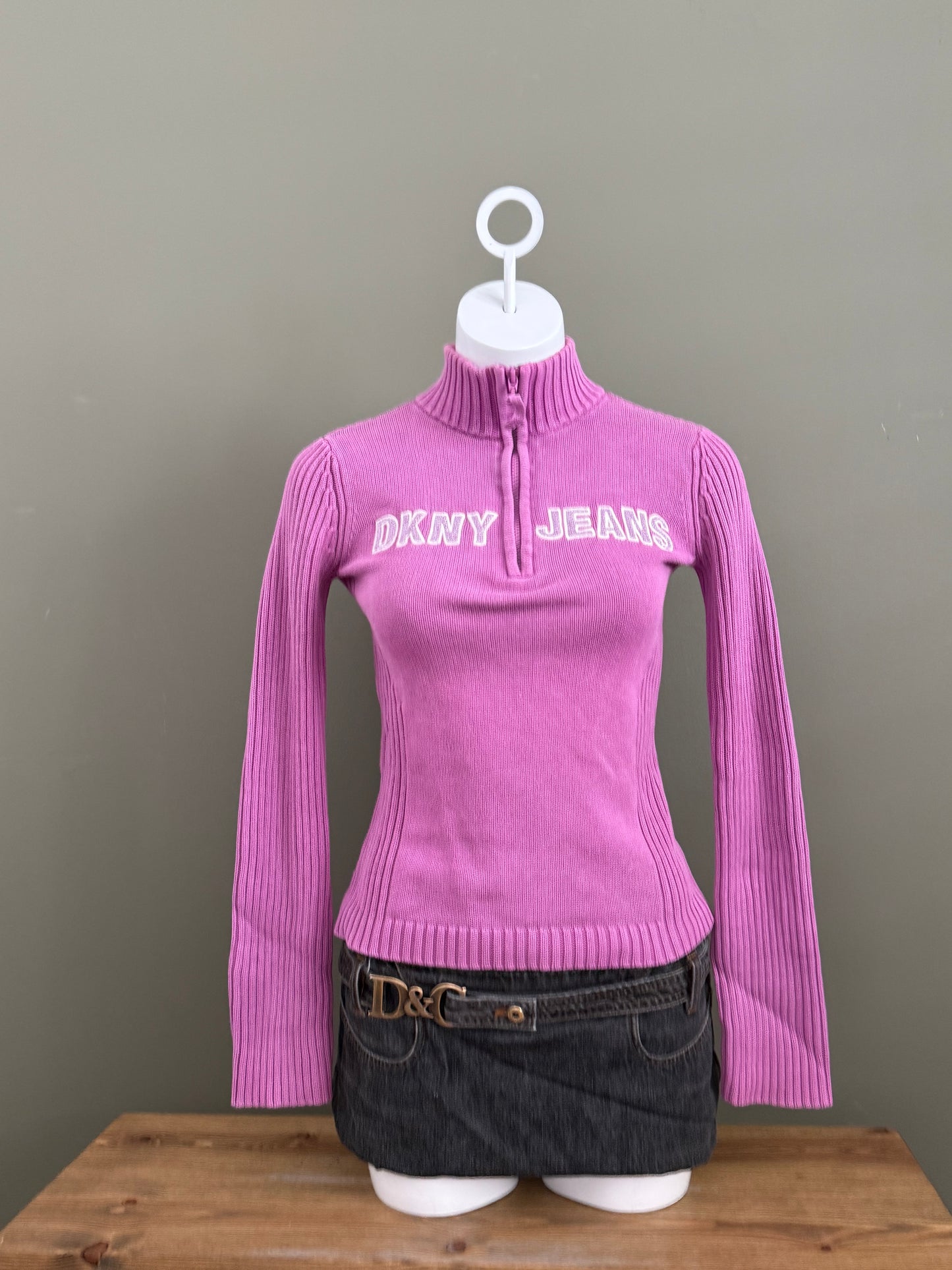 DKNY 1/4 Zip Knit Jumper (S)