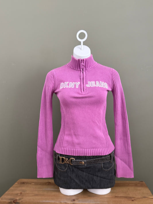 DKNY 1/4 Zip Knit Jumper (S)