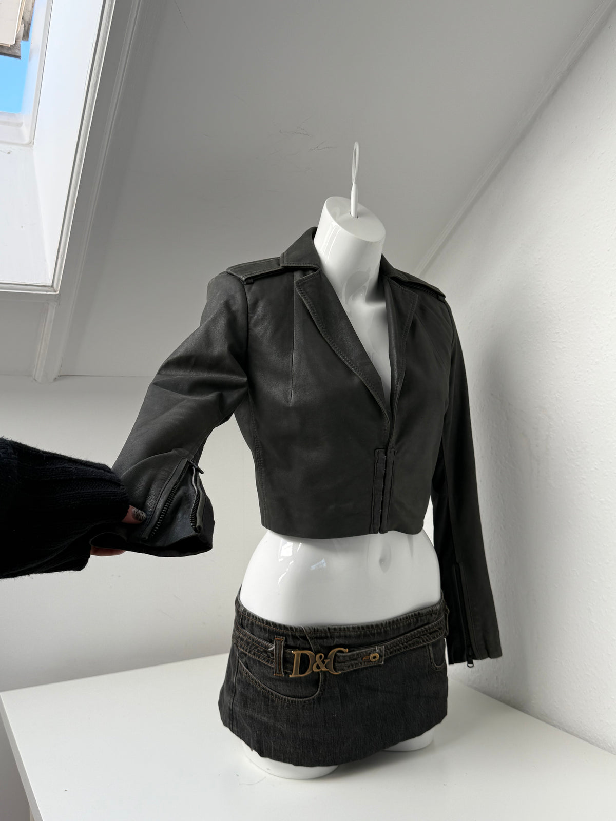 Diesel Leather Blazer Hook & Eye Jacket (XS)