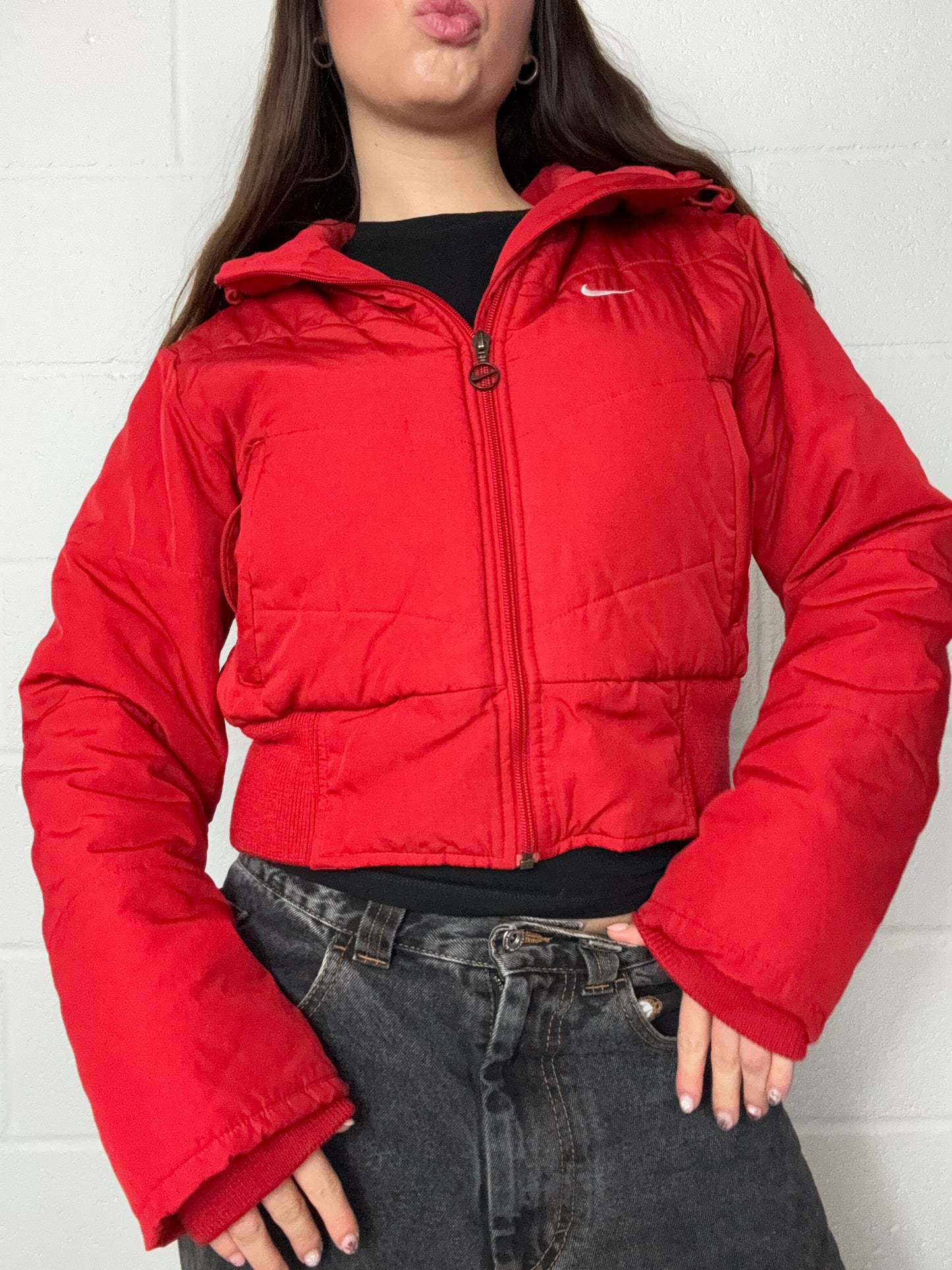 Red Nike Puffer Jacket (S)