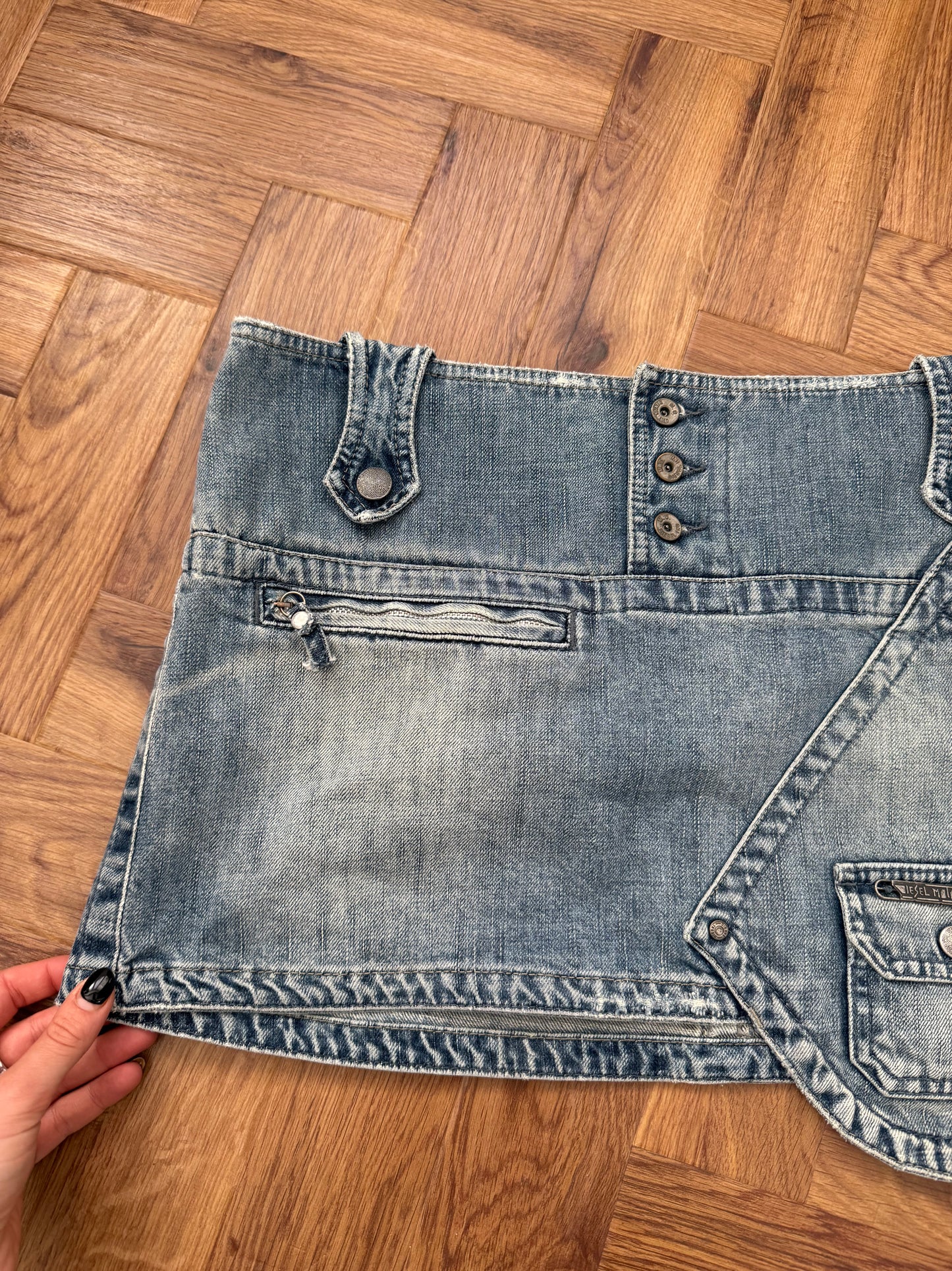 Diesel Denim Cargo Skirt (30)