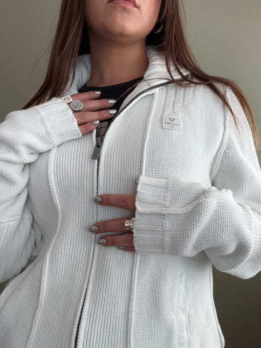 Knitted Zip Jumper (M)
