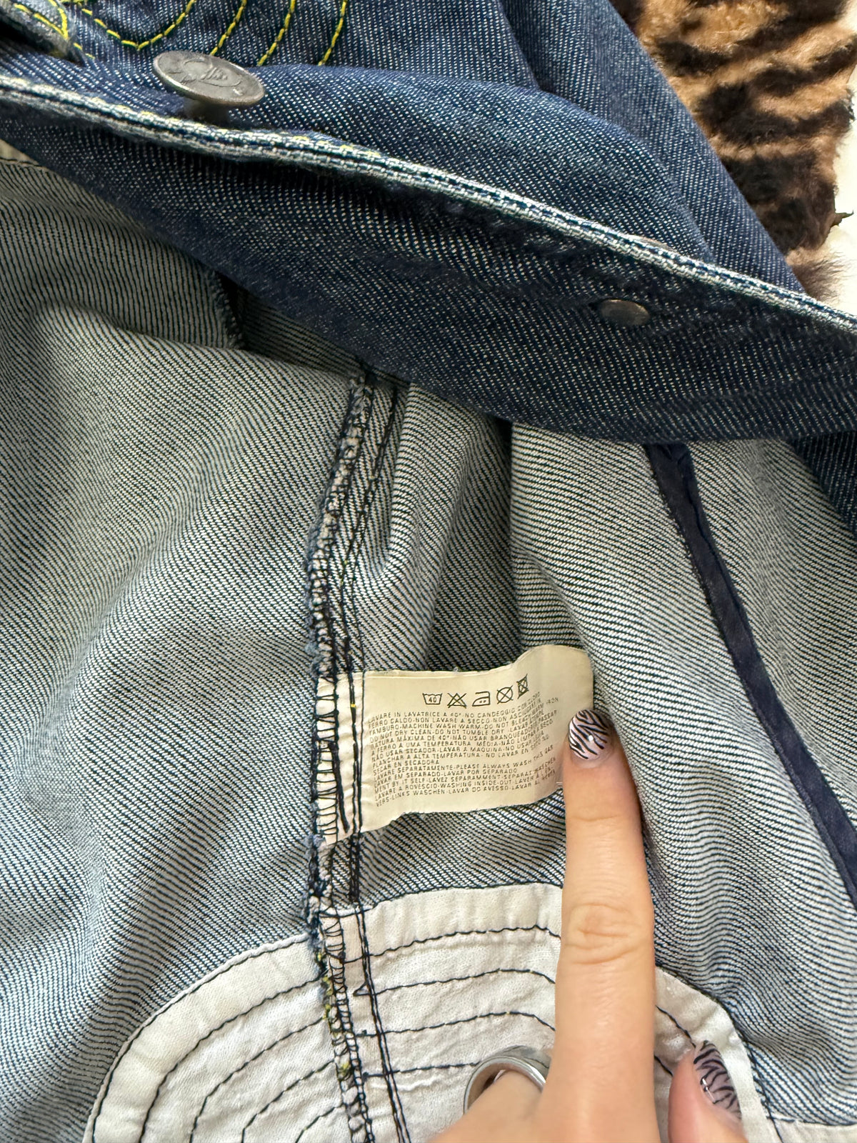 Vintage Armani Denim Military Style Jacket (UK14)