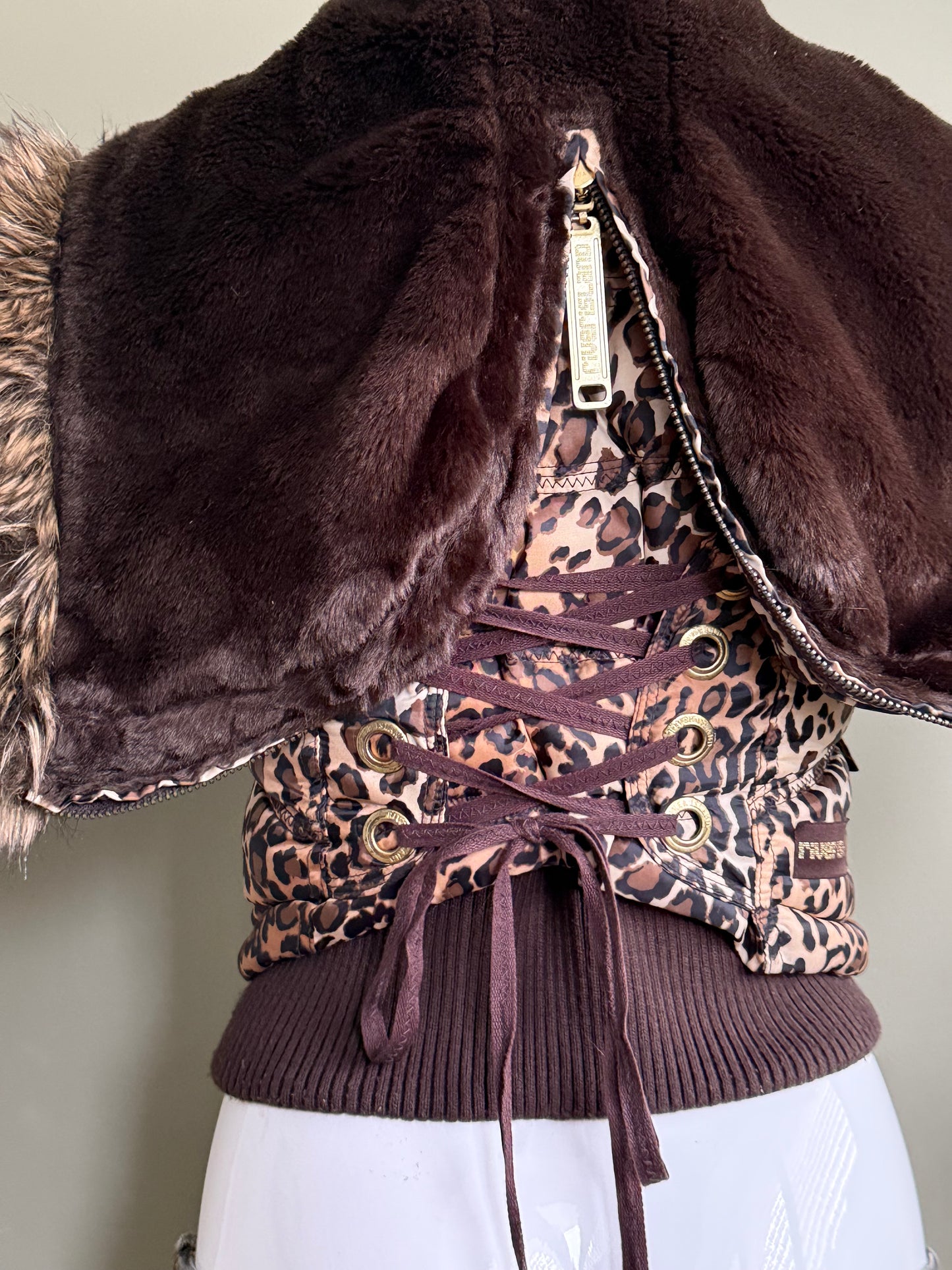 Leopard Corset Gilet (UK8)