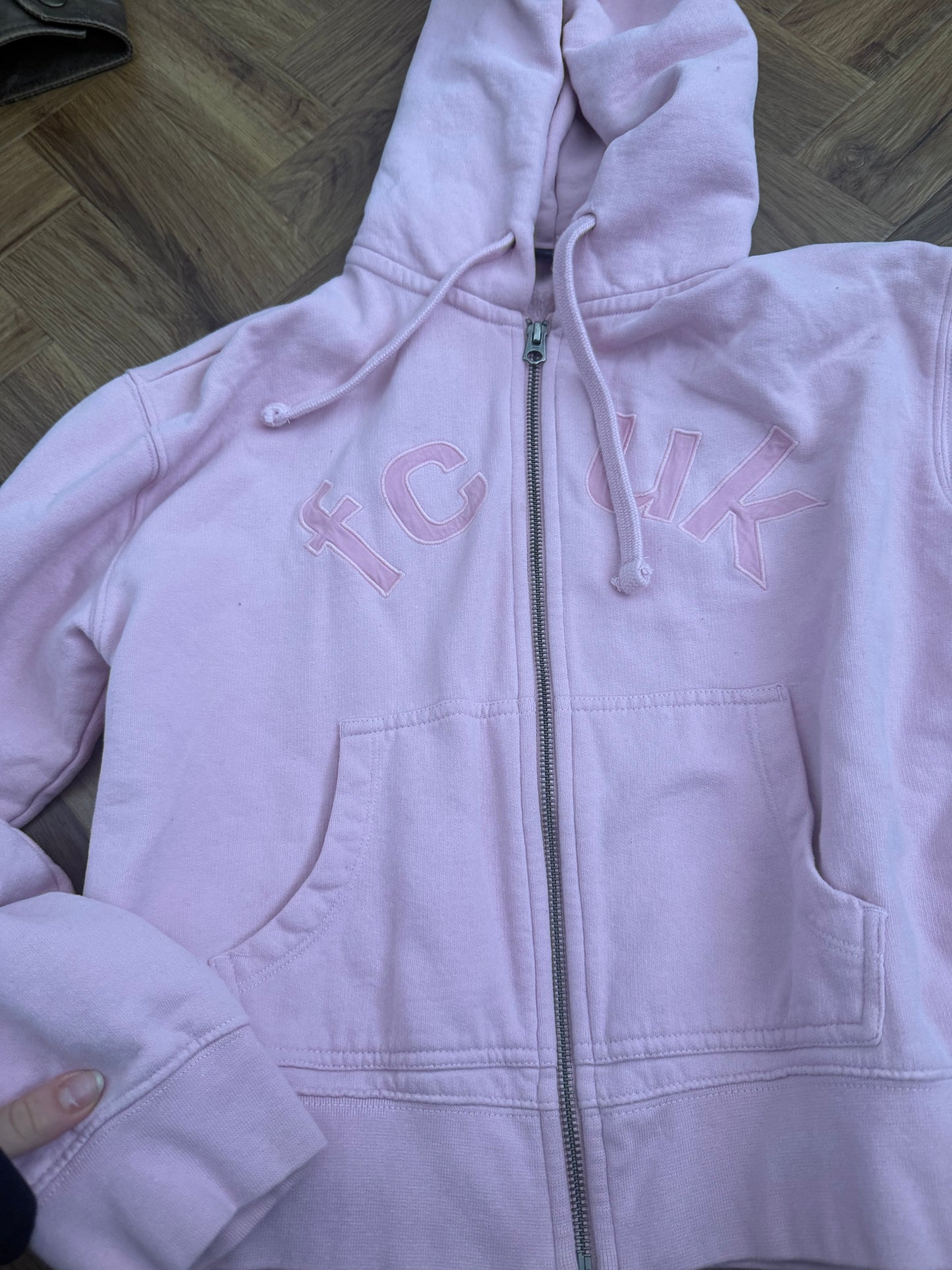 French Connection Pink Zip Hoodie (S)