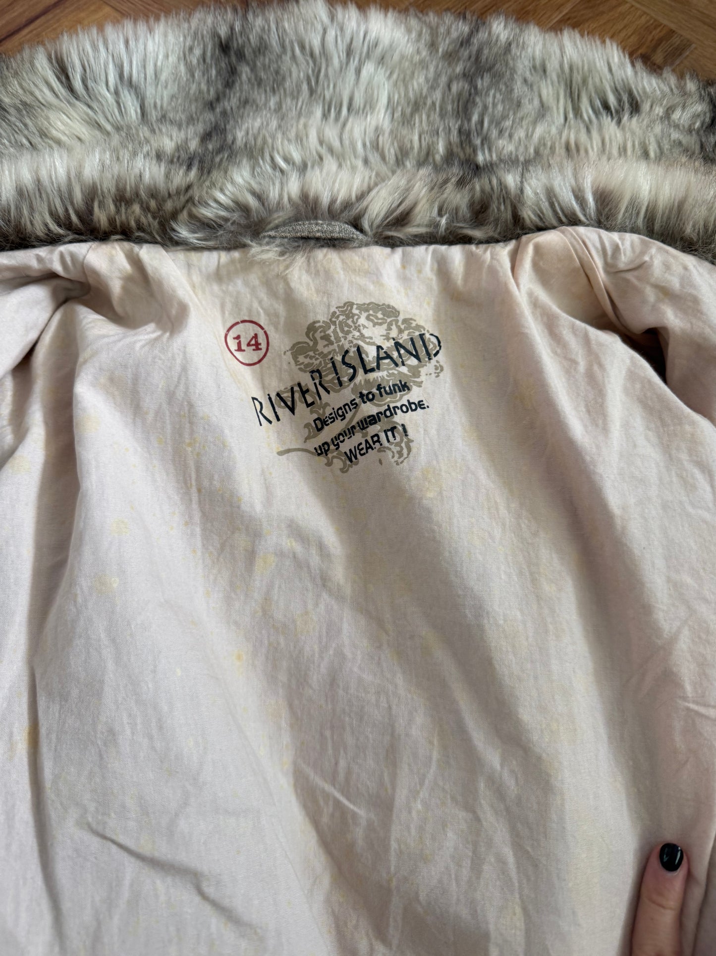 Faux Fur Bomber Jacket (UK14)