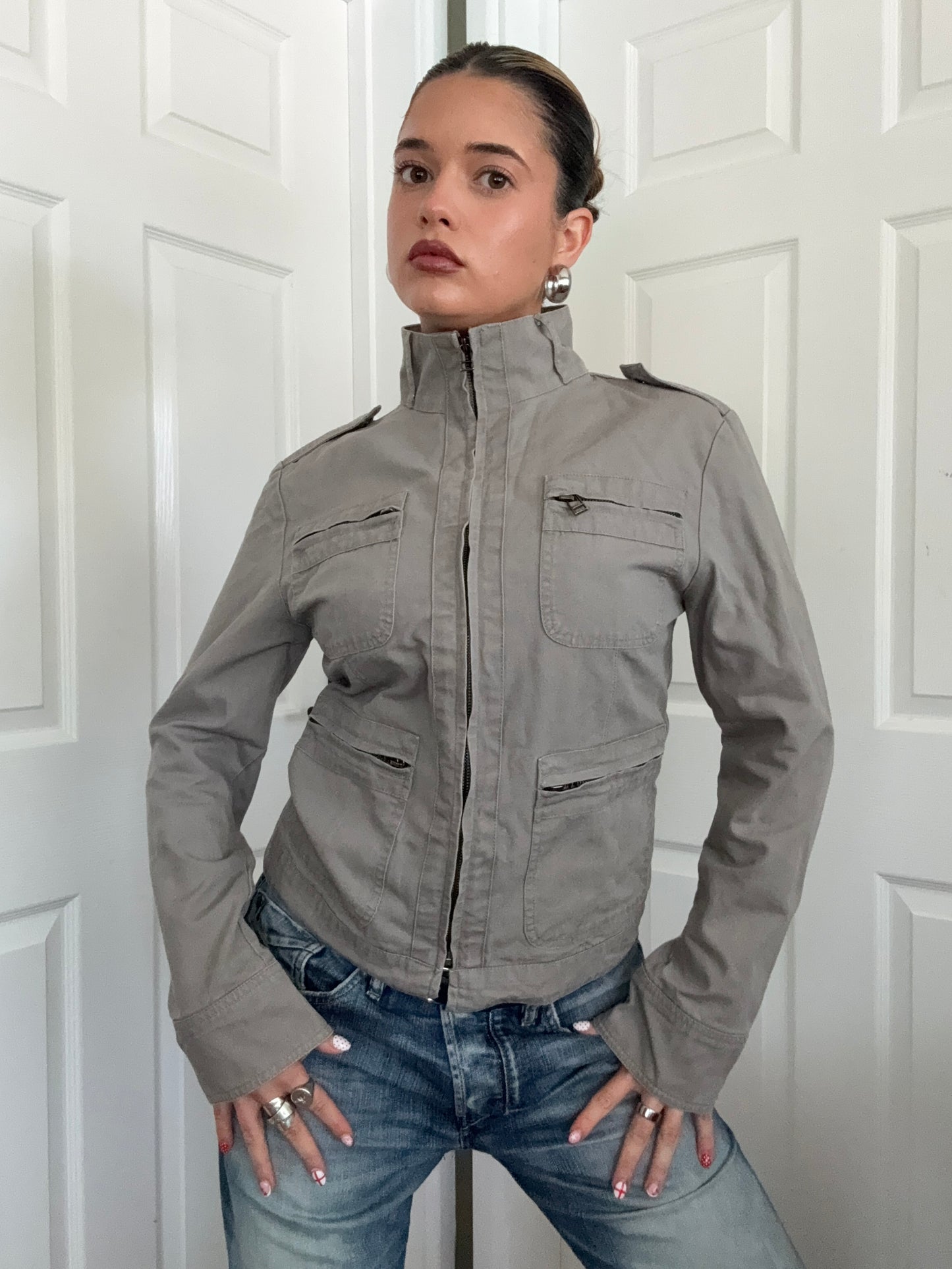 Y2K Cargo Jacket (M)
