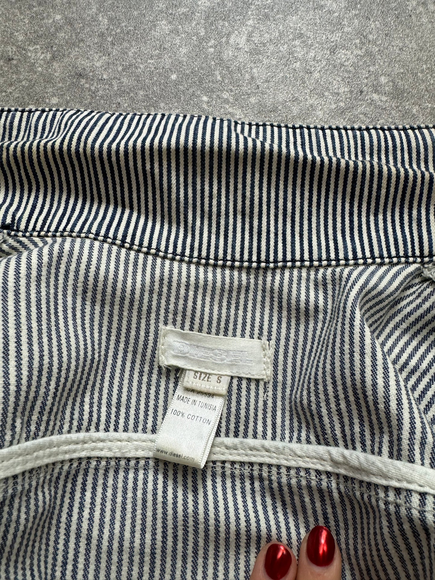 Diesel Pinstripe Denim Jacket (S)