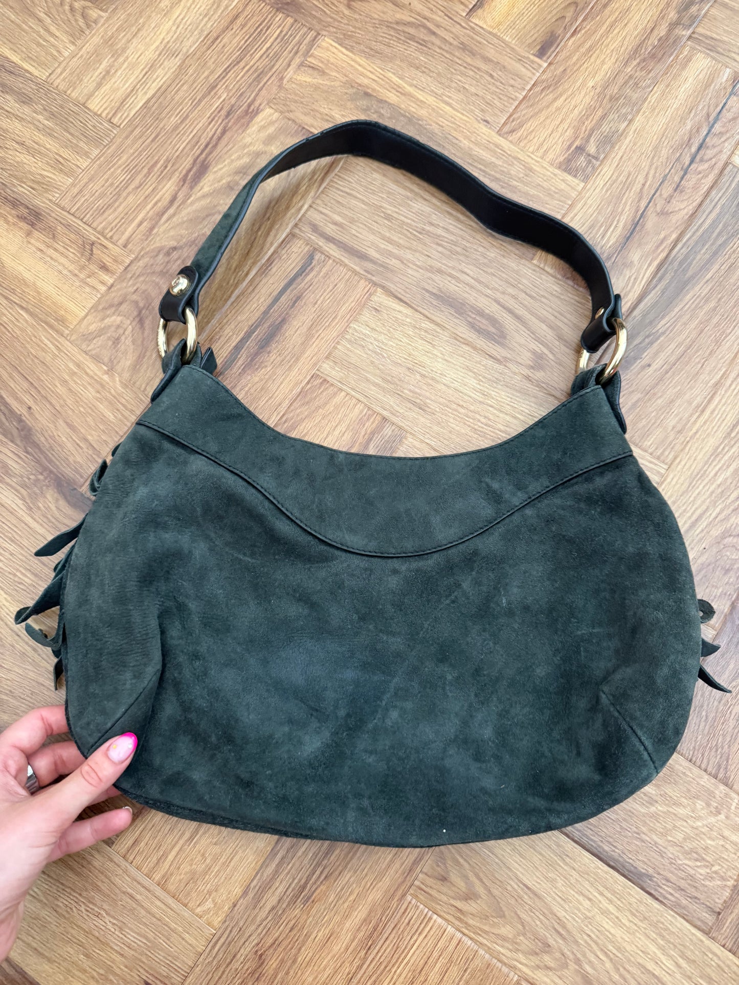 Suede Cavalli Shoulder Bag