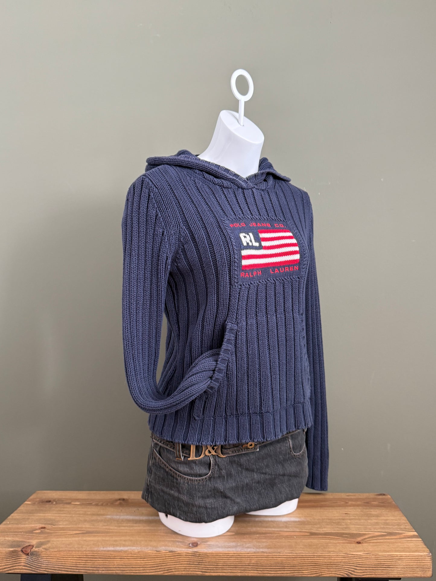 Ralph Lauren Knit Flag Hoodie (S)