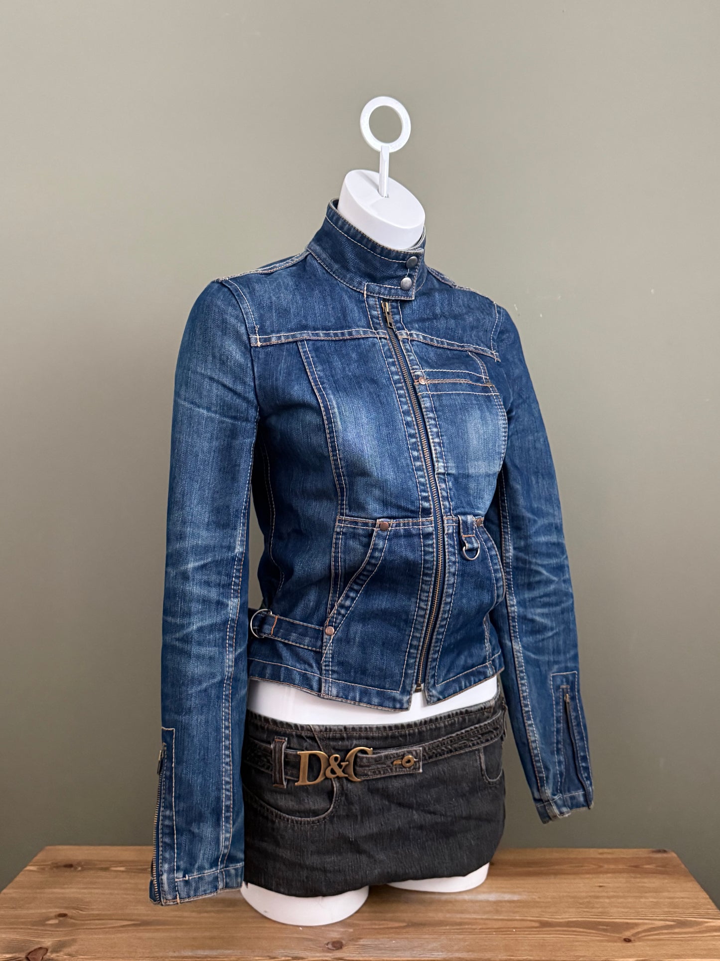 French Connection Denim Cargo Jacket (UK10)