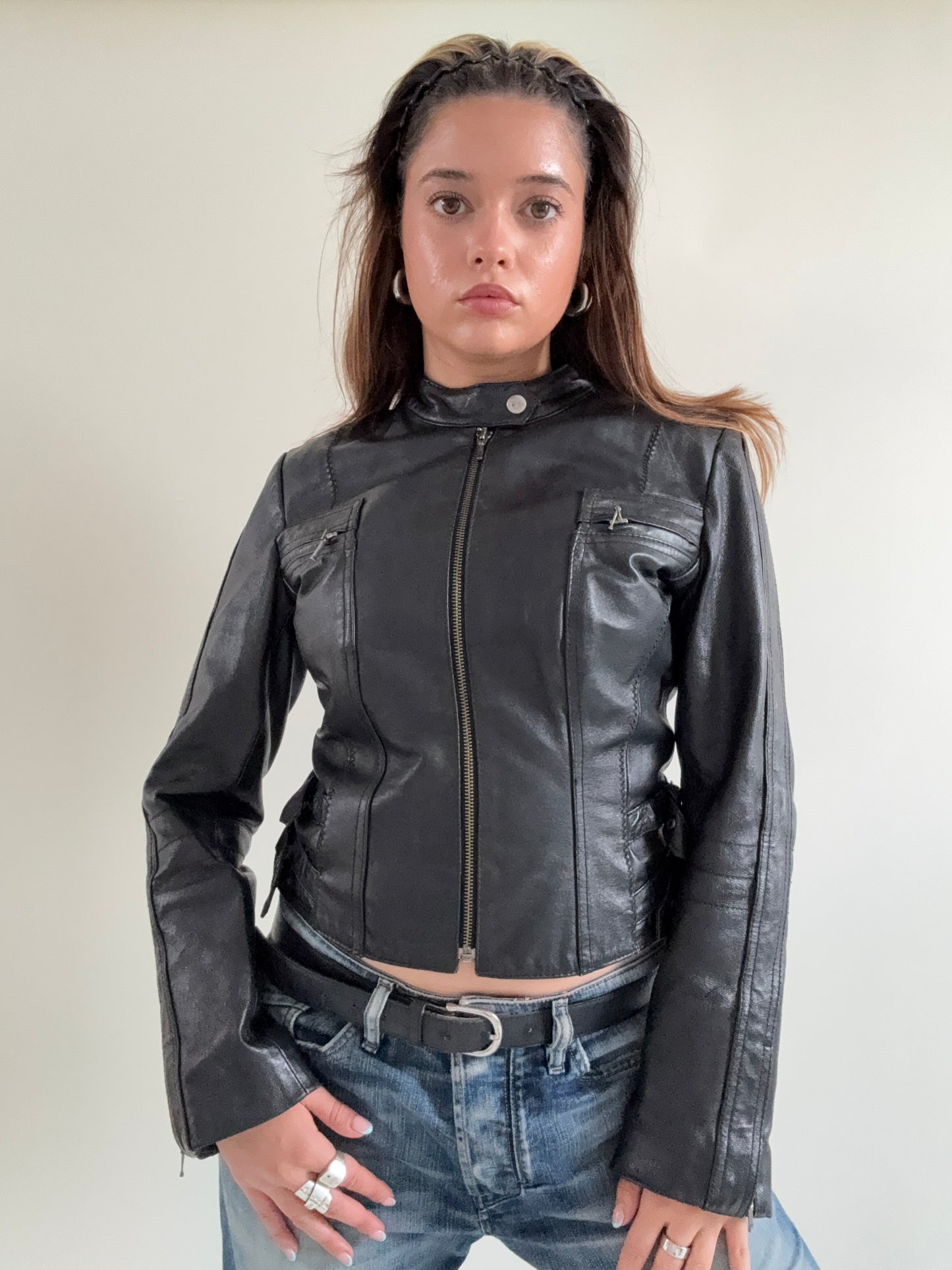 Leather Buckle Jacket (UK8)