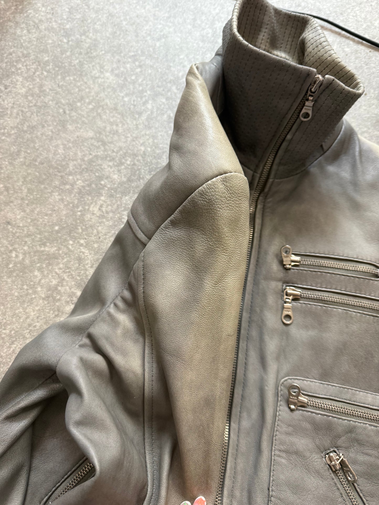 Leather Cargo Jacket (M)