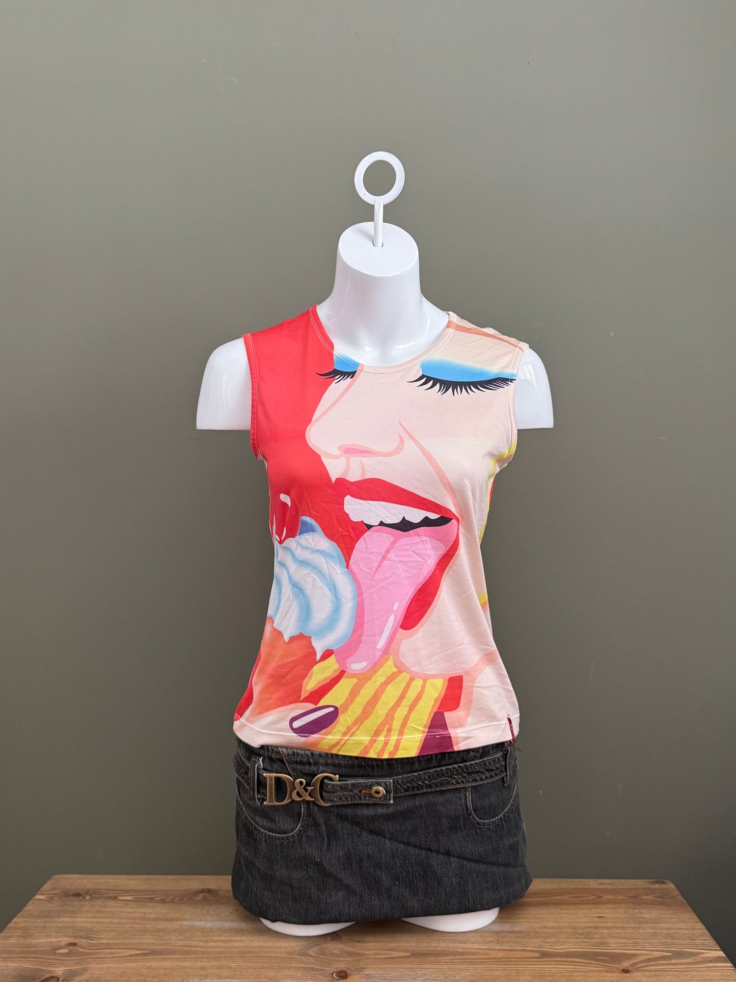 Miss Sixty Graphic Print Vest (L)