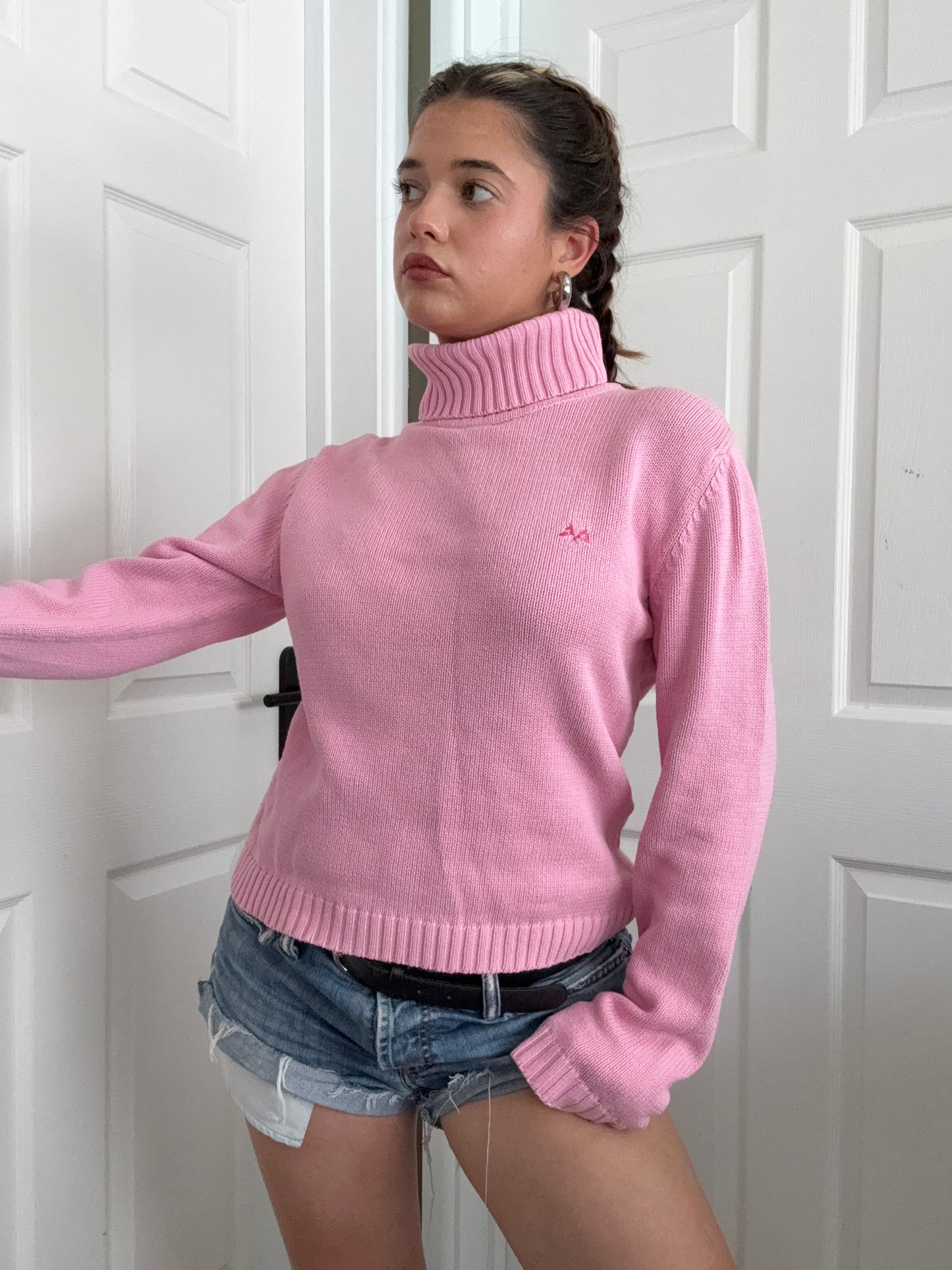 Thomas Burberry Pink Knit Jumper (L)