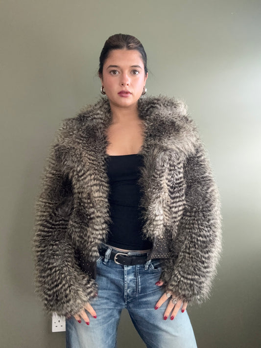 Roberto Cavalli x H&M Faux Fur Jacket (S)