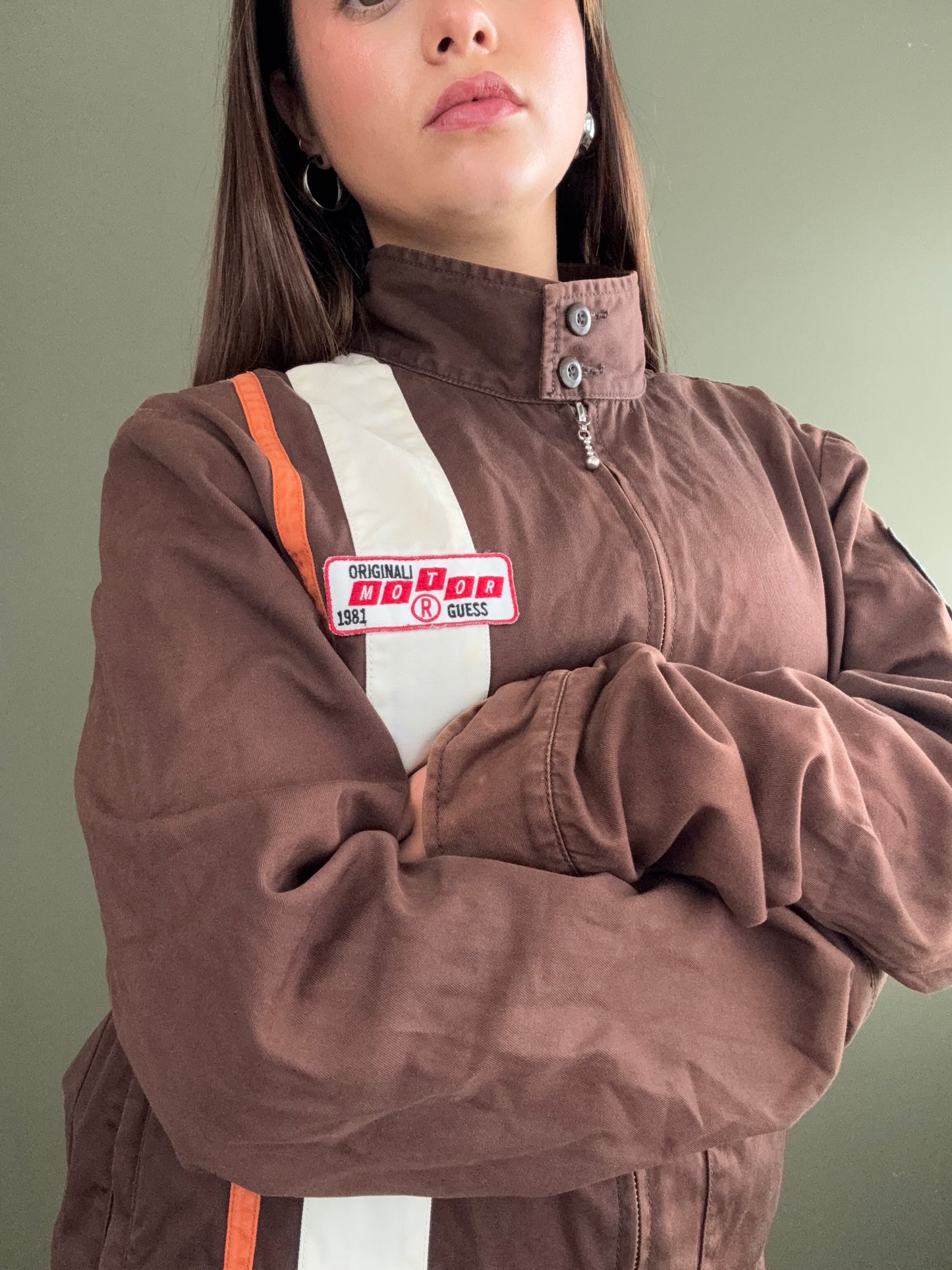 Guess Brown Biker Jacket (S)
