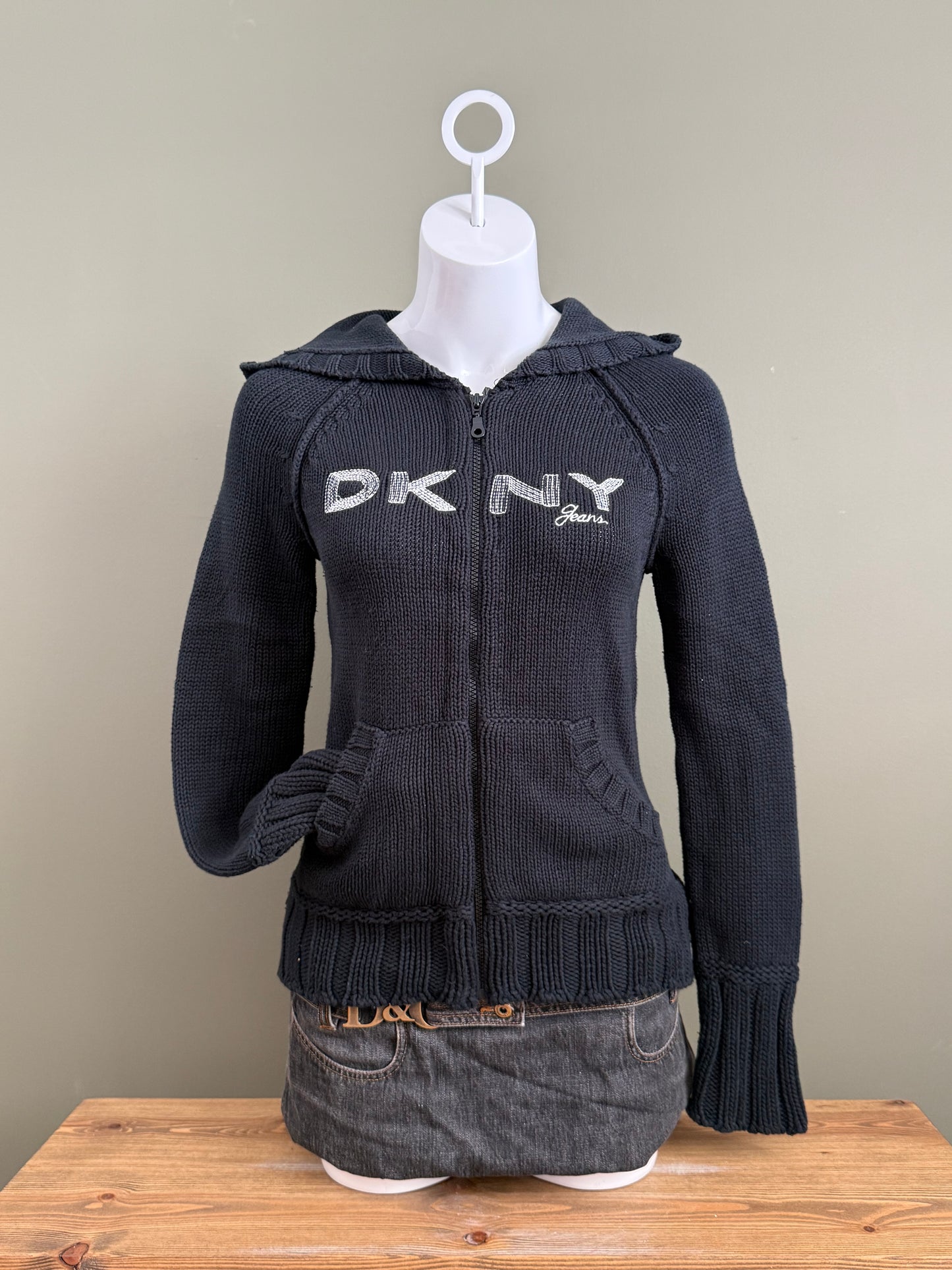 DKNY Knit Zip Hoodie (M)