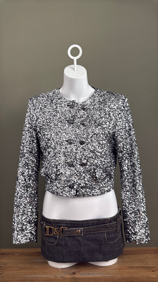 Karen Millen Sequin Military Jacket (UK10)