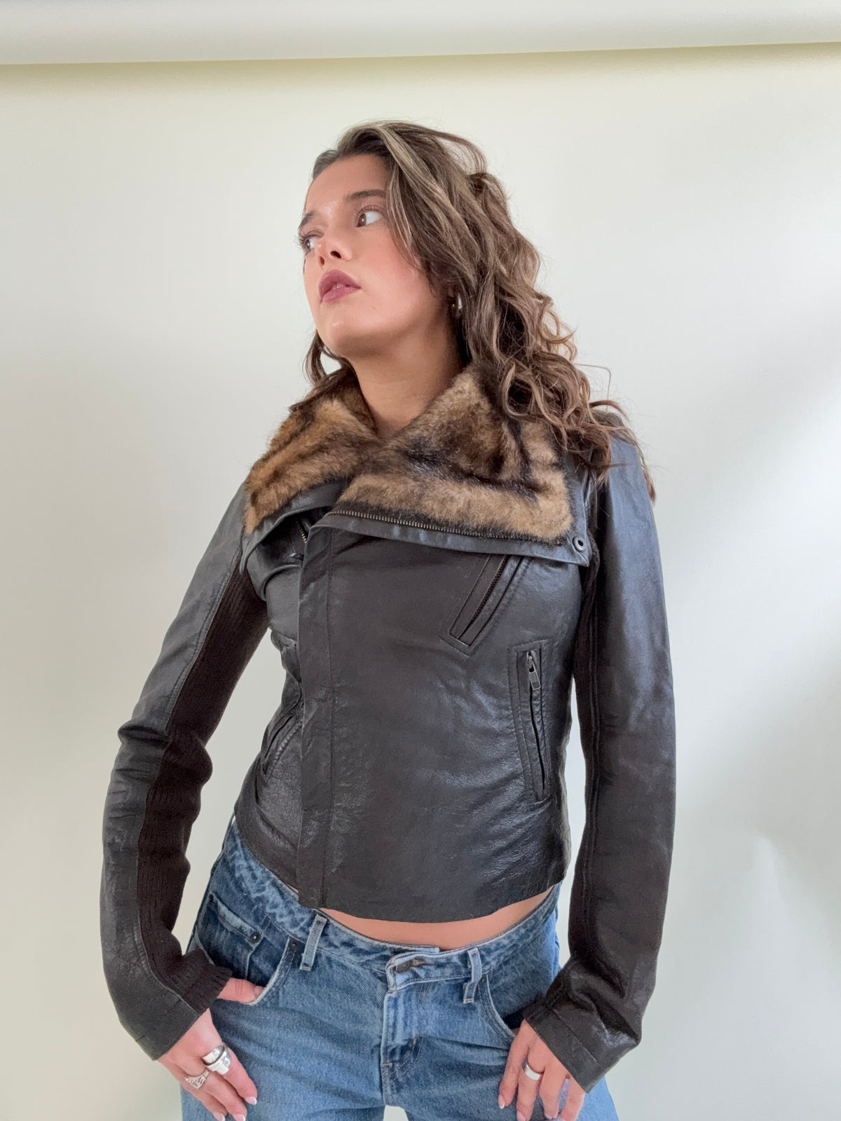 Morgan De Toi Leather Asymmetric Jacket (XS)