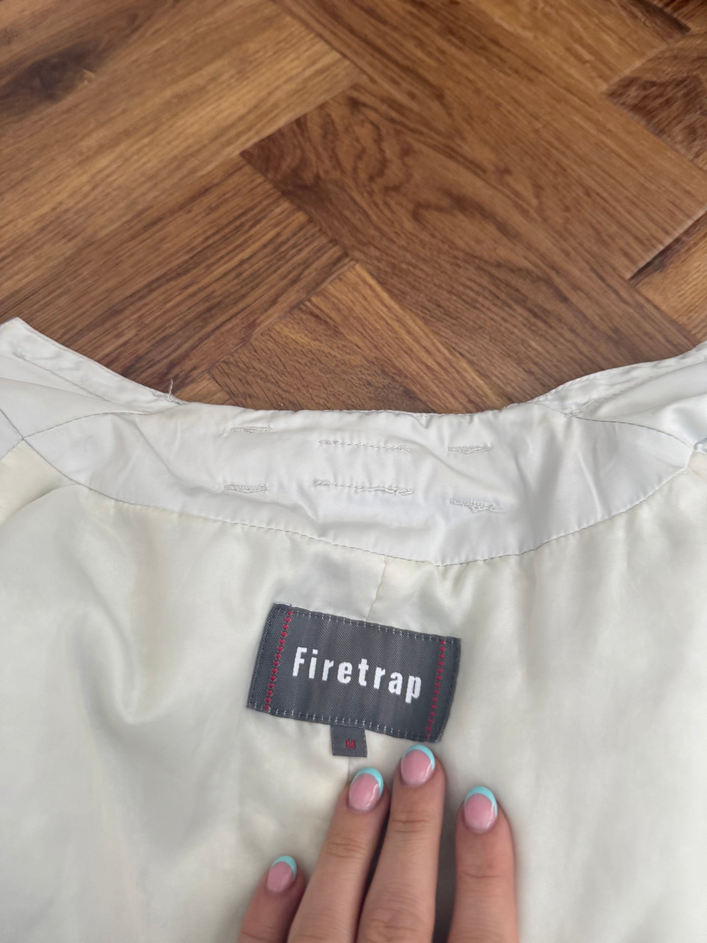 Firetrap Cream Biker Jacket (M)