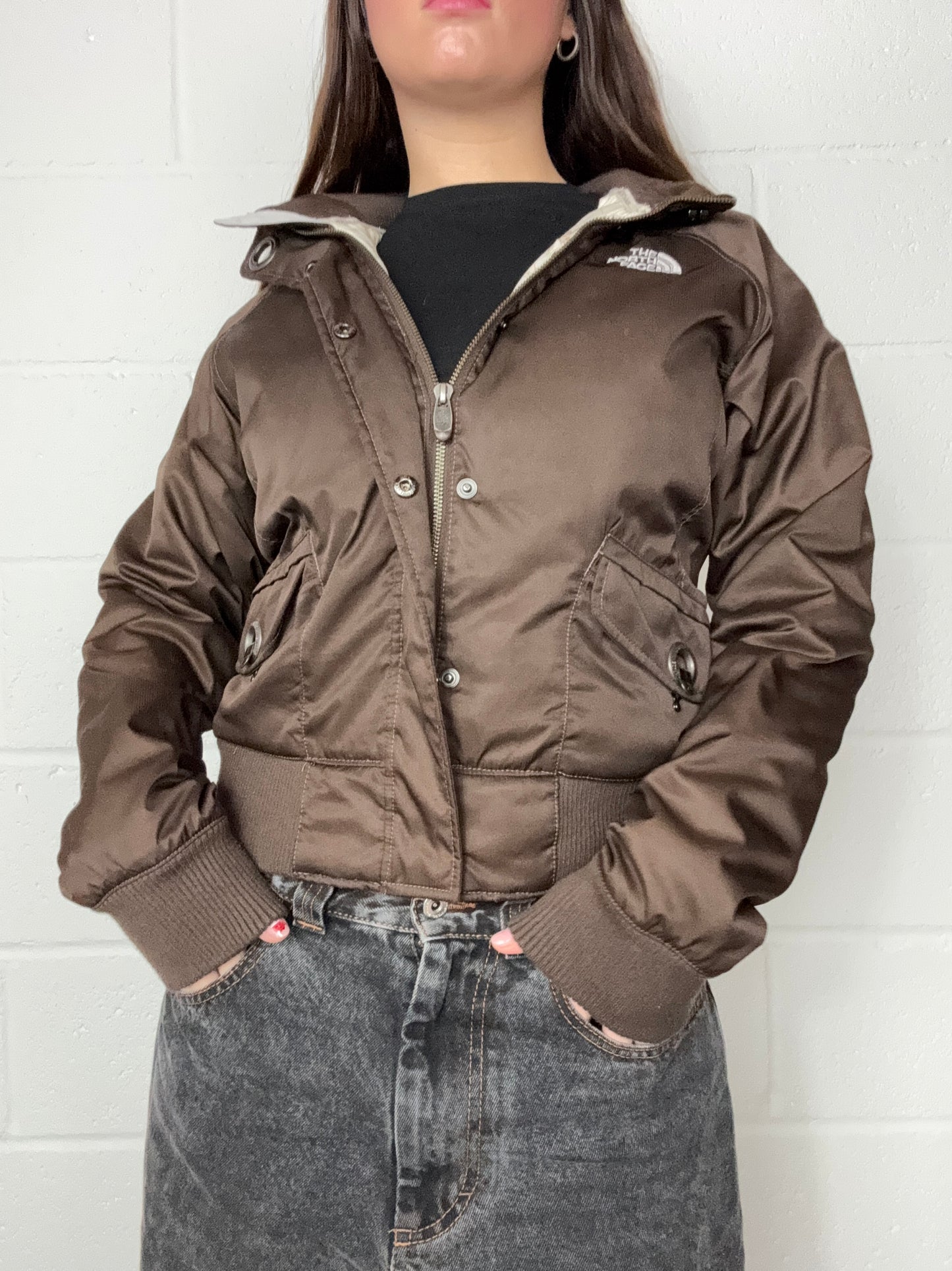 Brown The North Face Bomber Jacket (S)