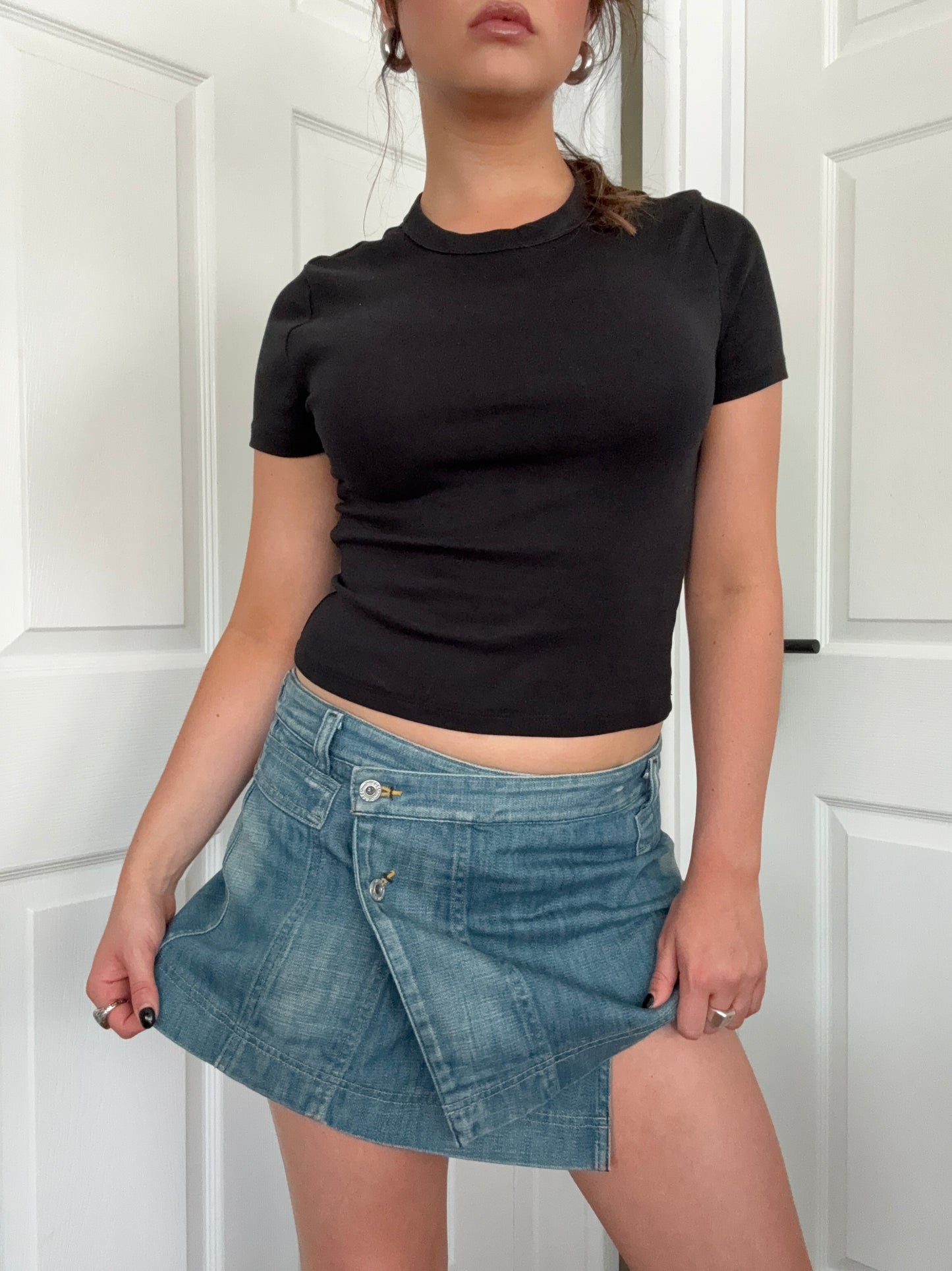 Diesel Wrap Denim Skirt (28)
