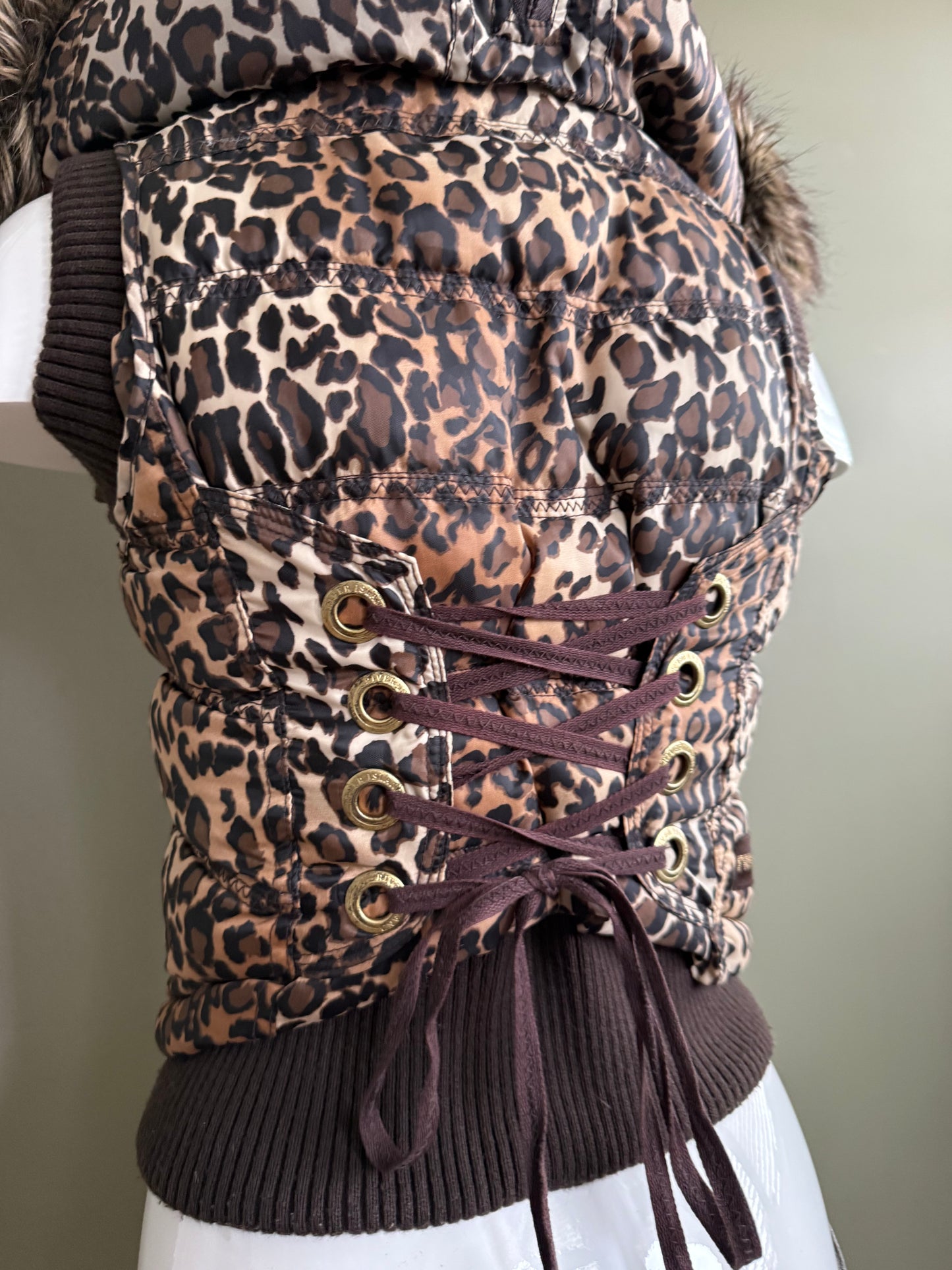 Leopard Corset Gilet (UK8)