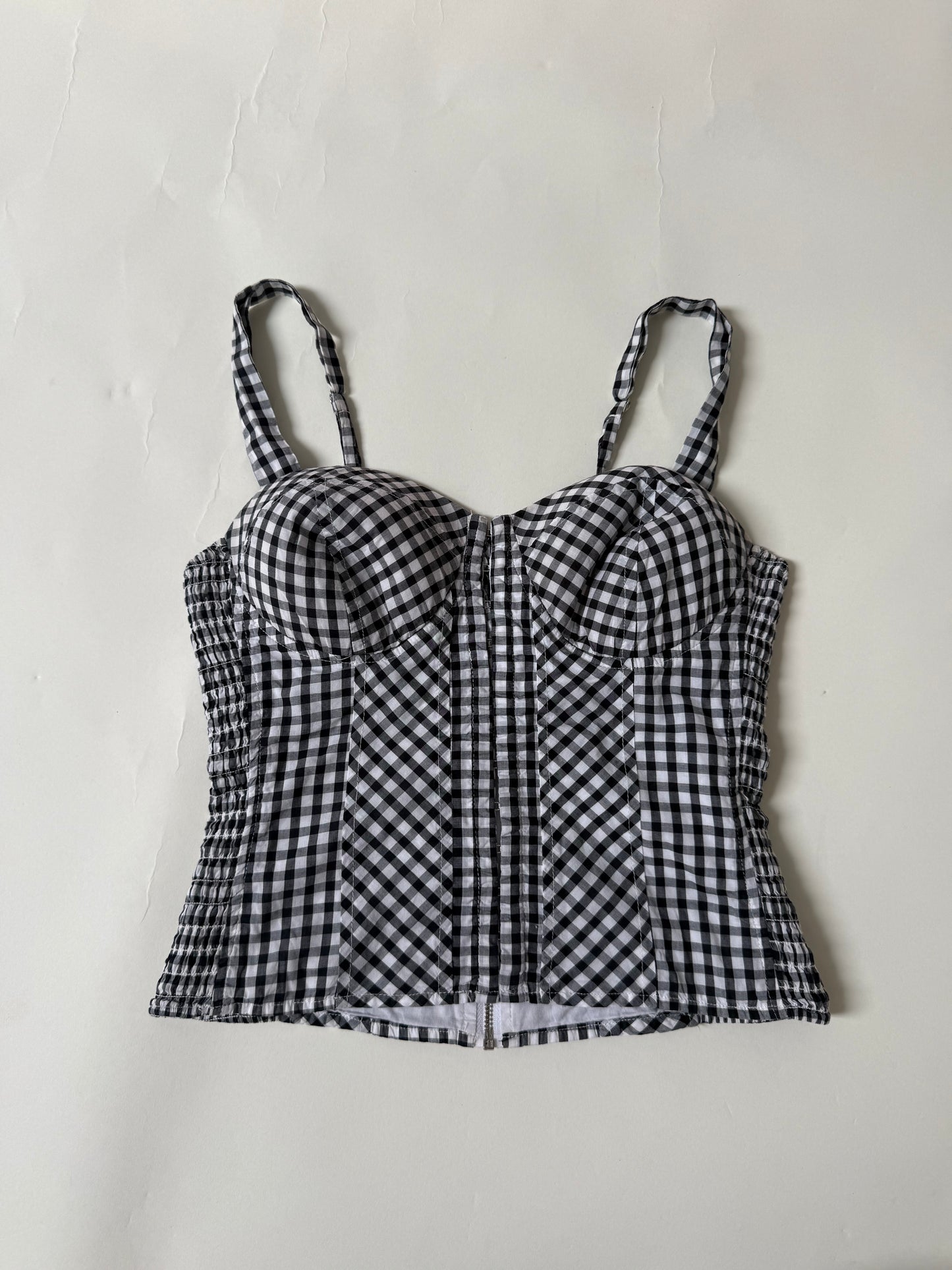 Guess Gingham Corset Top (XS)