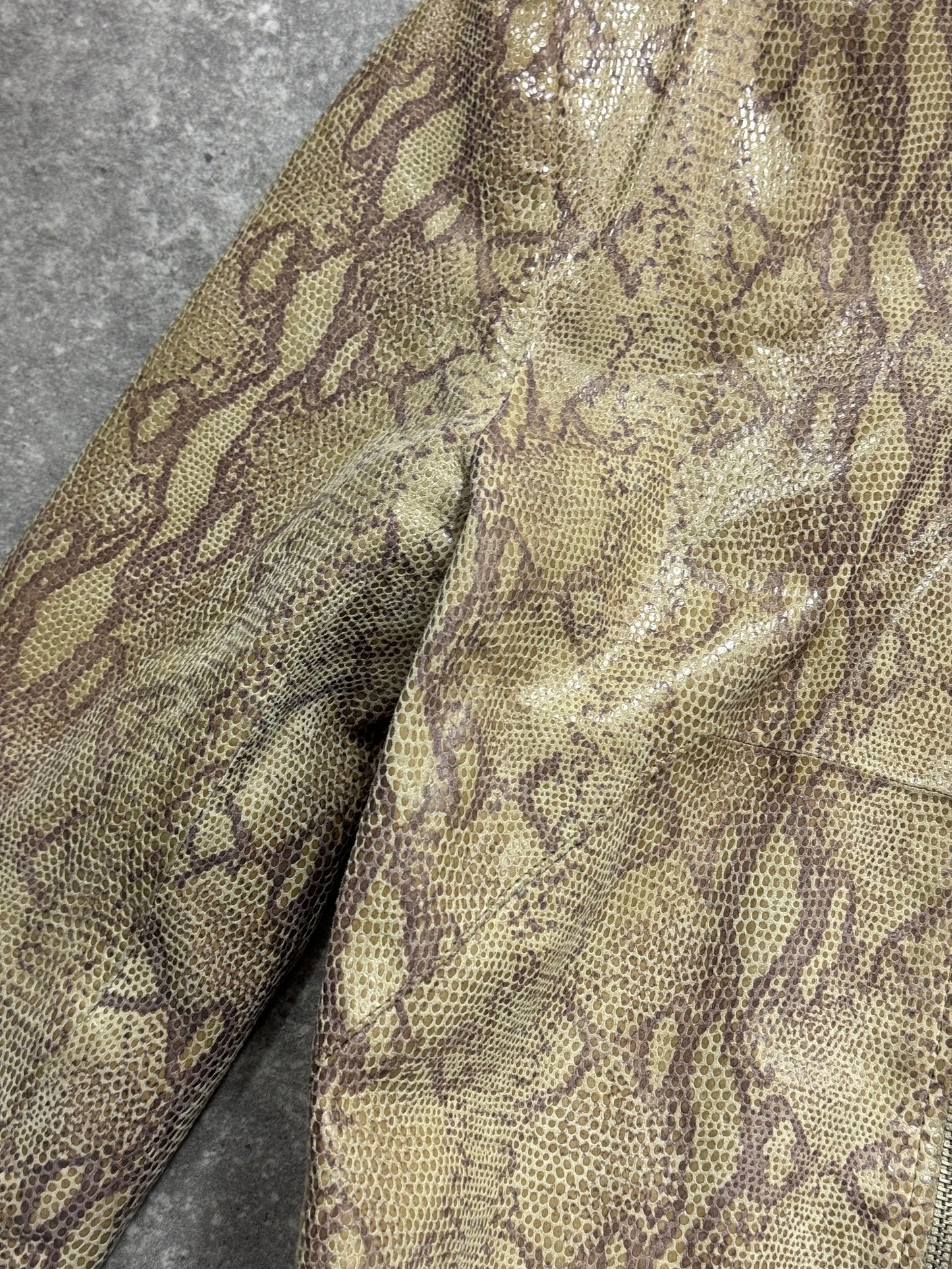 Snakeskin Leather Jacket