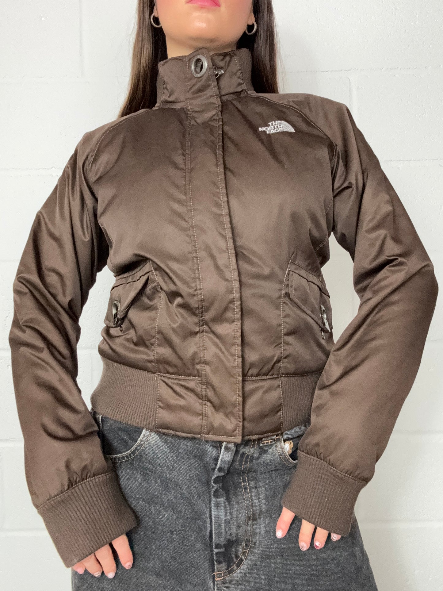 Brown The North Face Bomber Jacket (S)