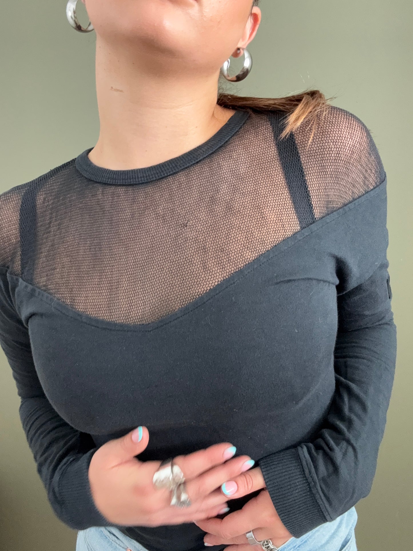Diesel Longsleeve Mesh Top (S)