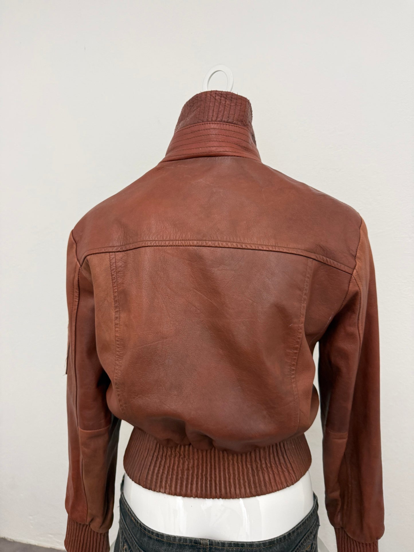Leather Cargo Jacket (L)