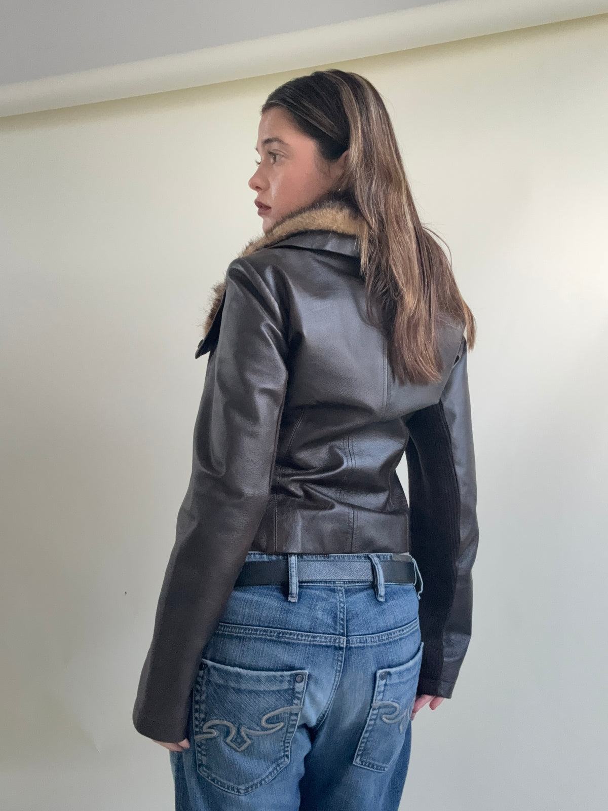 Morgan De Toi Leather Asymmetric Jacket (S)