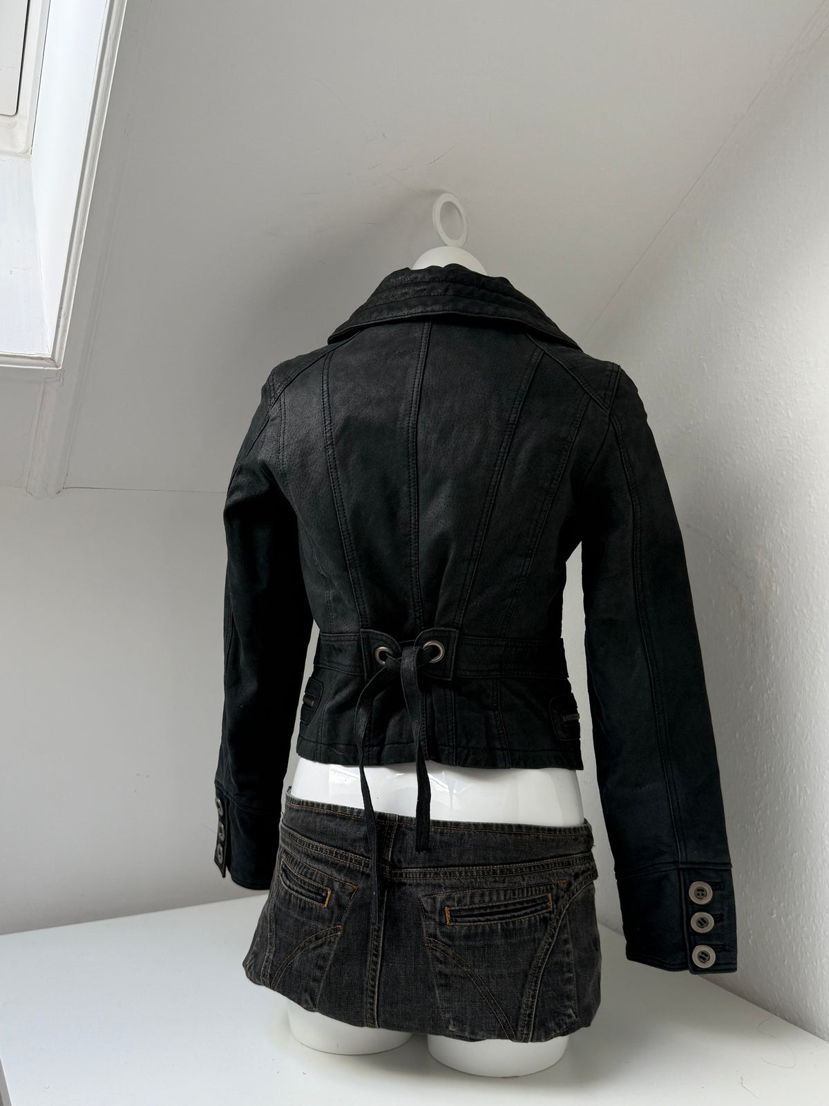 Fitted Leather Corset Jacket (L)