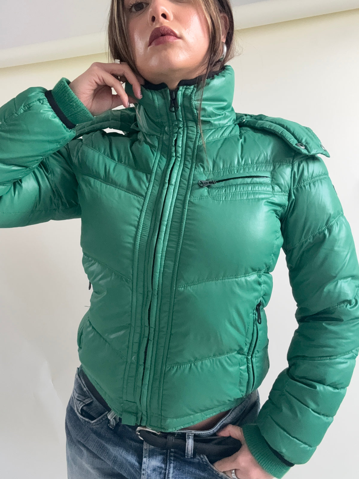 Green Diesel Puffer Jacket (L)