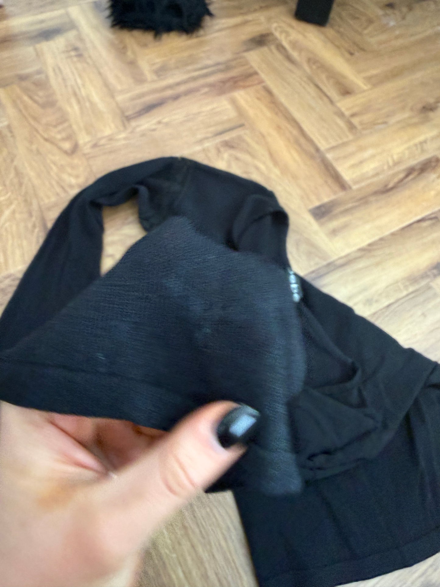 Bebe Longsleeve Milk Maid Style Top (M)