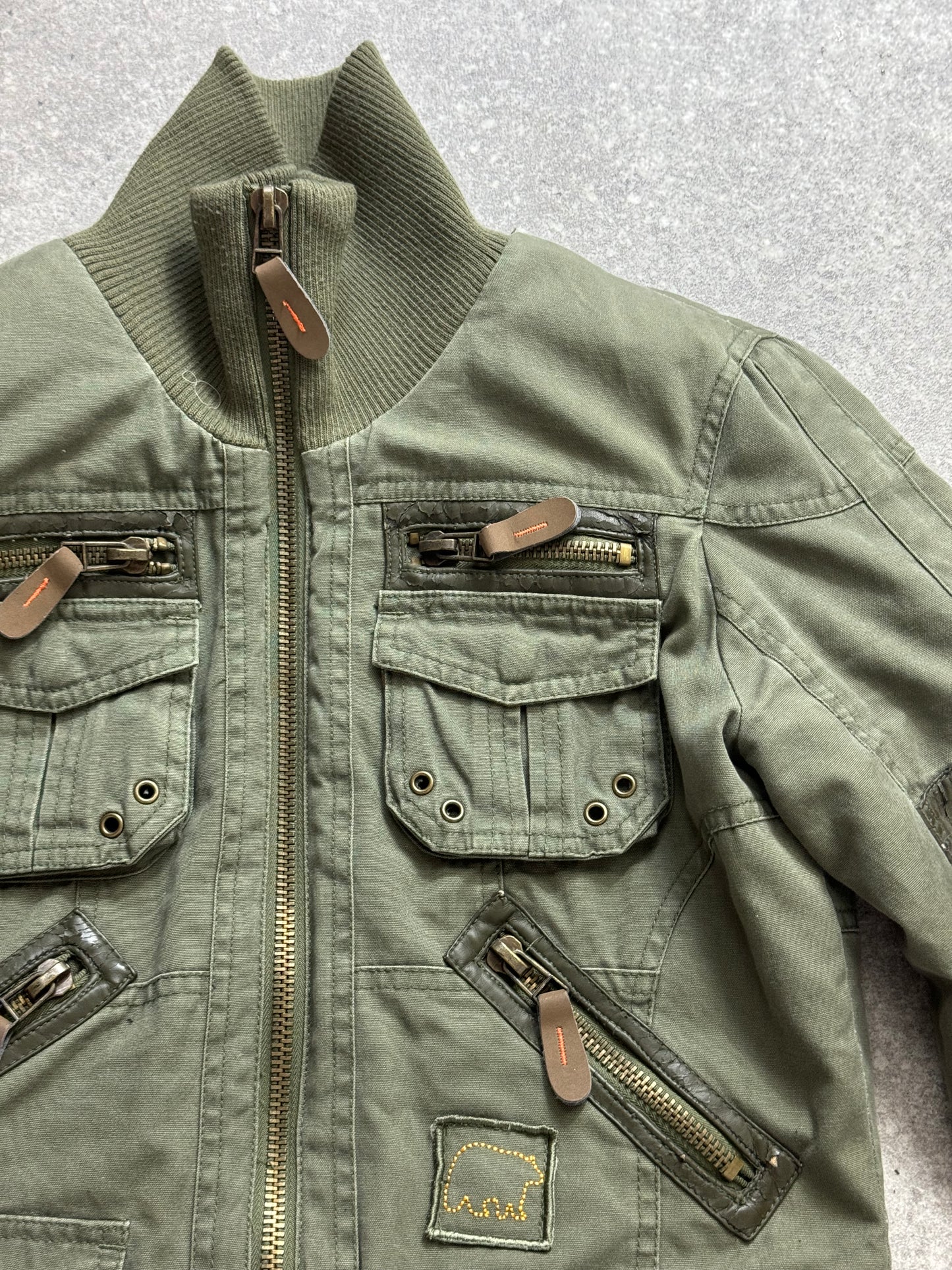 Y2K Bomber Cargo Jacket