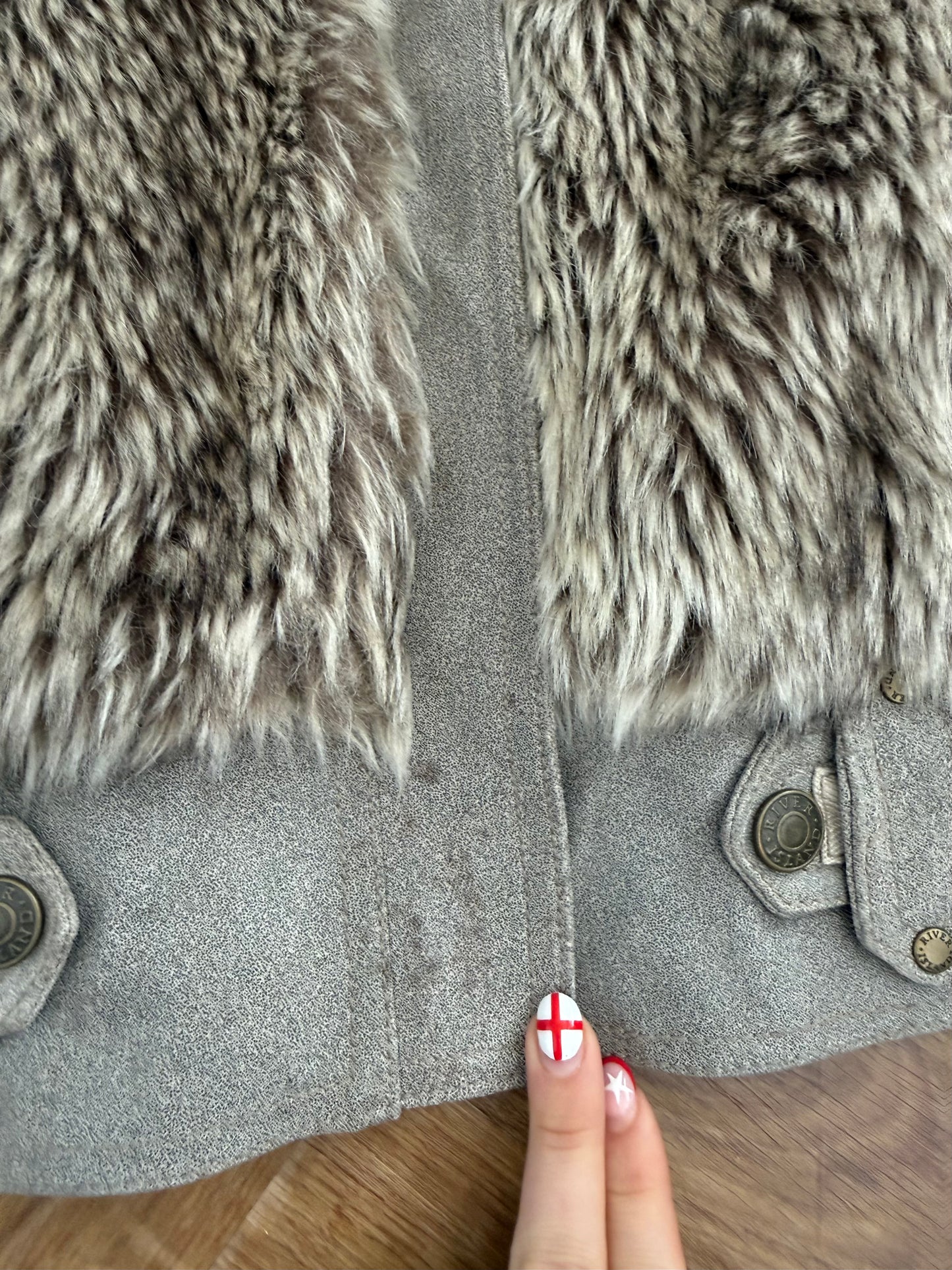 Faux Fur Bomber Jacket (UK16)