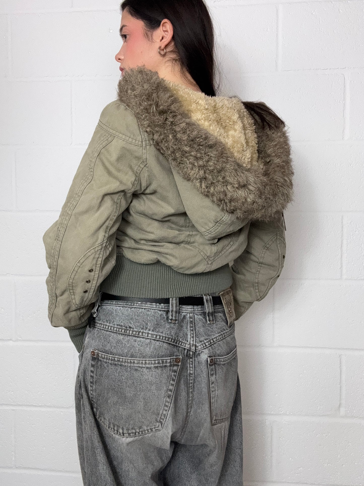 Khaki Cargo Jacket (UK10)