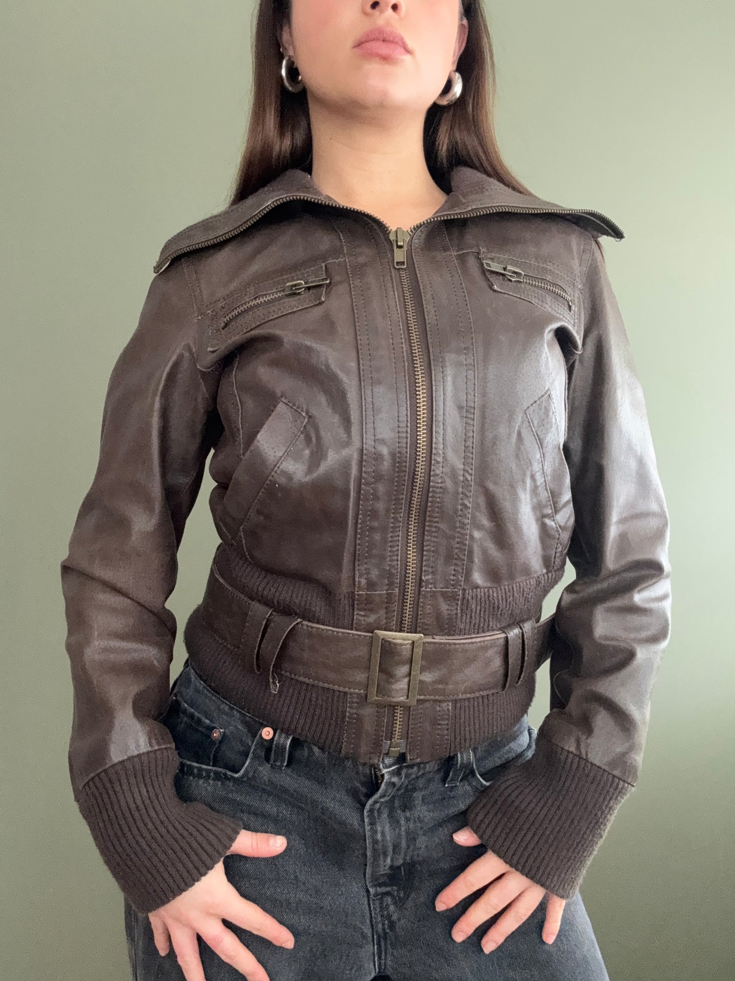 Leather Buckle Jacket (UK14)
