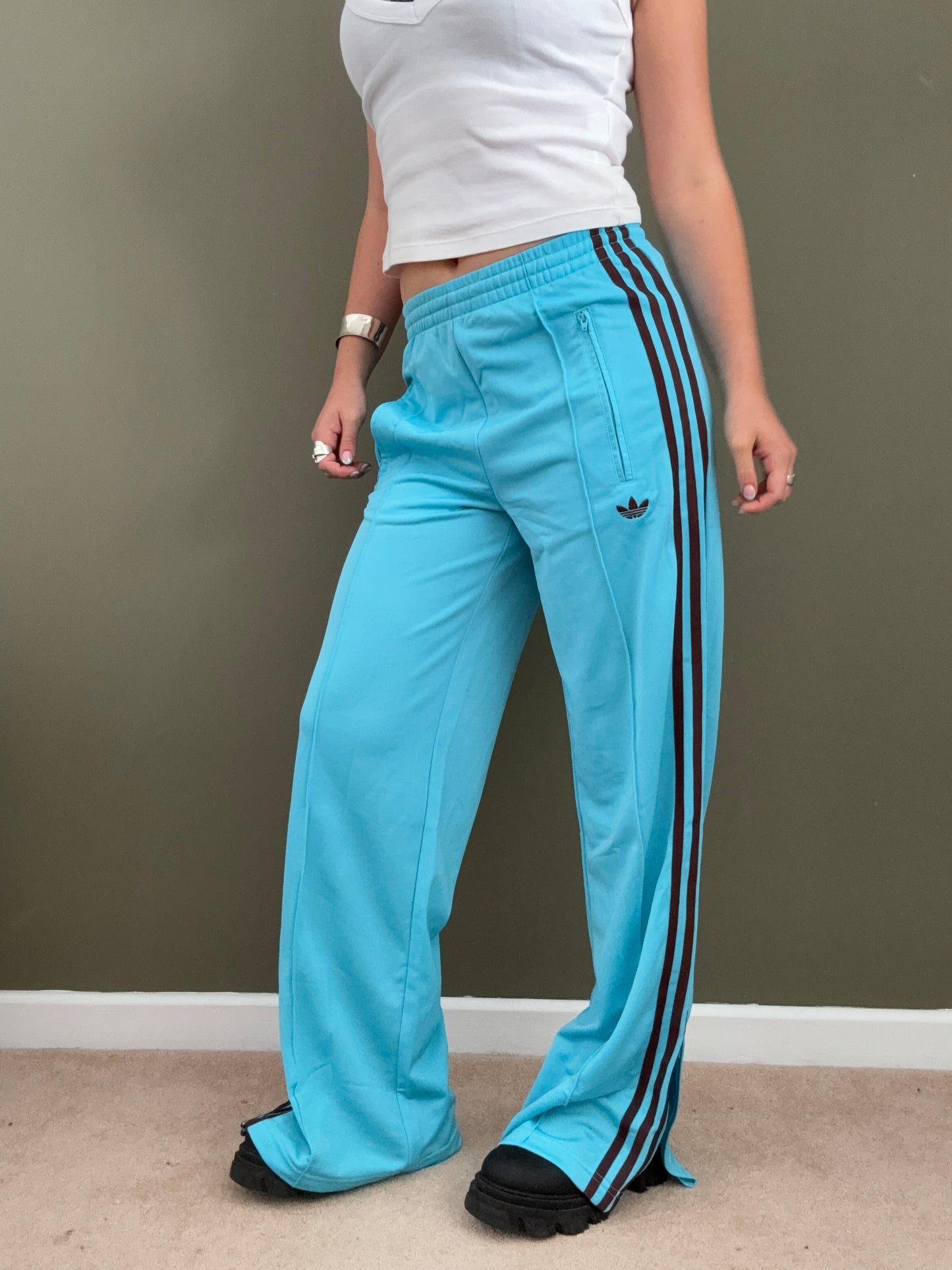 Adidas Straight Leg Tracksuit Bottoms (XS)