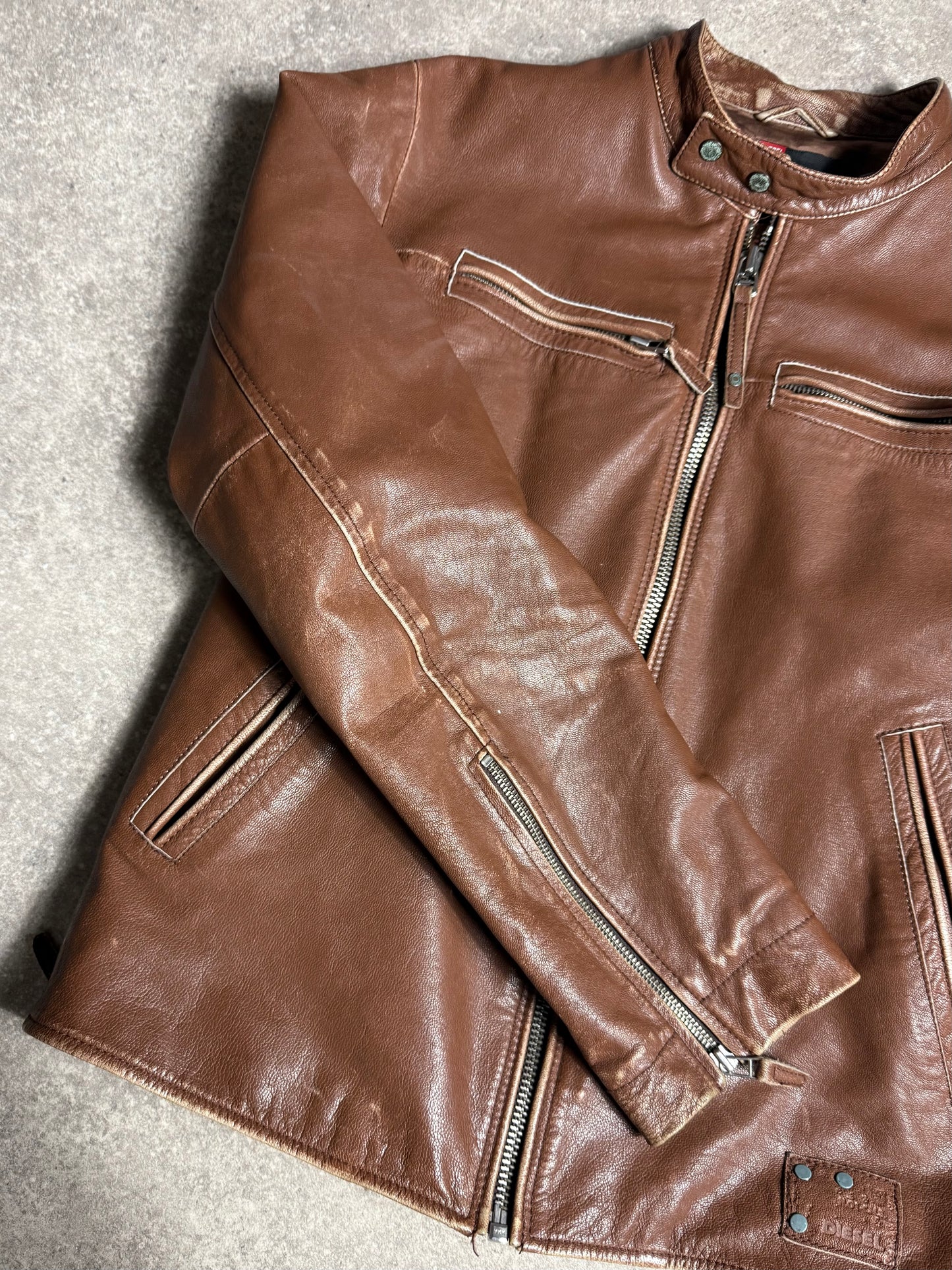 Vintage Diesel Leather Jacket (L)
