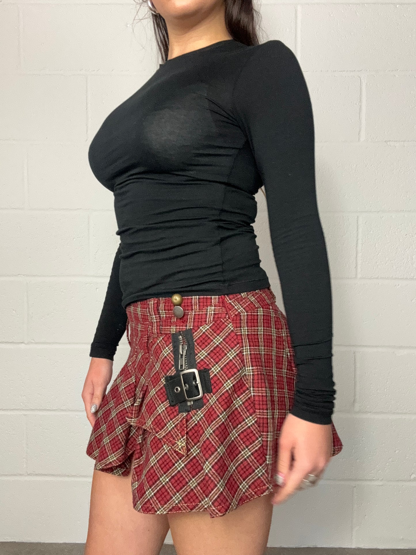 Y2K Tartan Mini Skirt