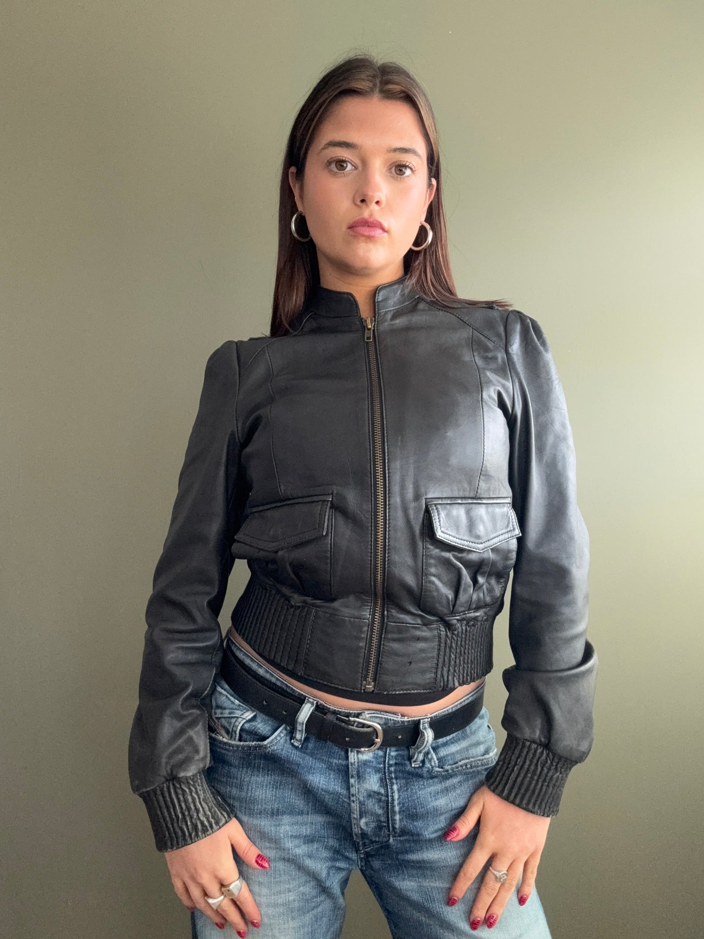 Vintage Leather Jacket (UK10)