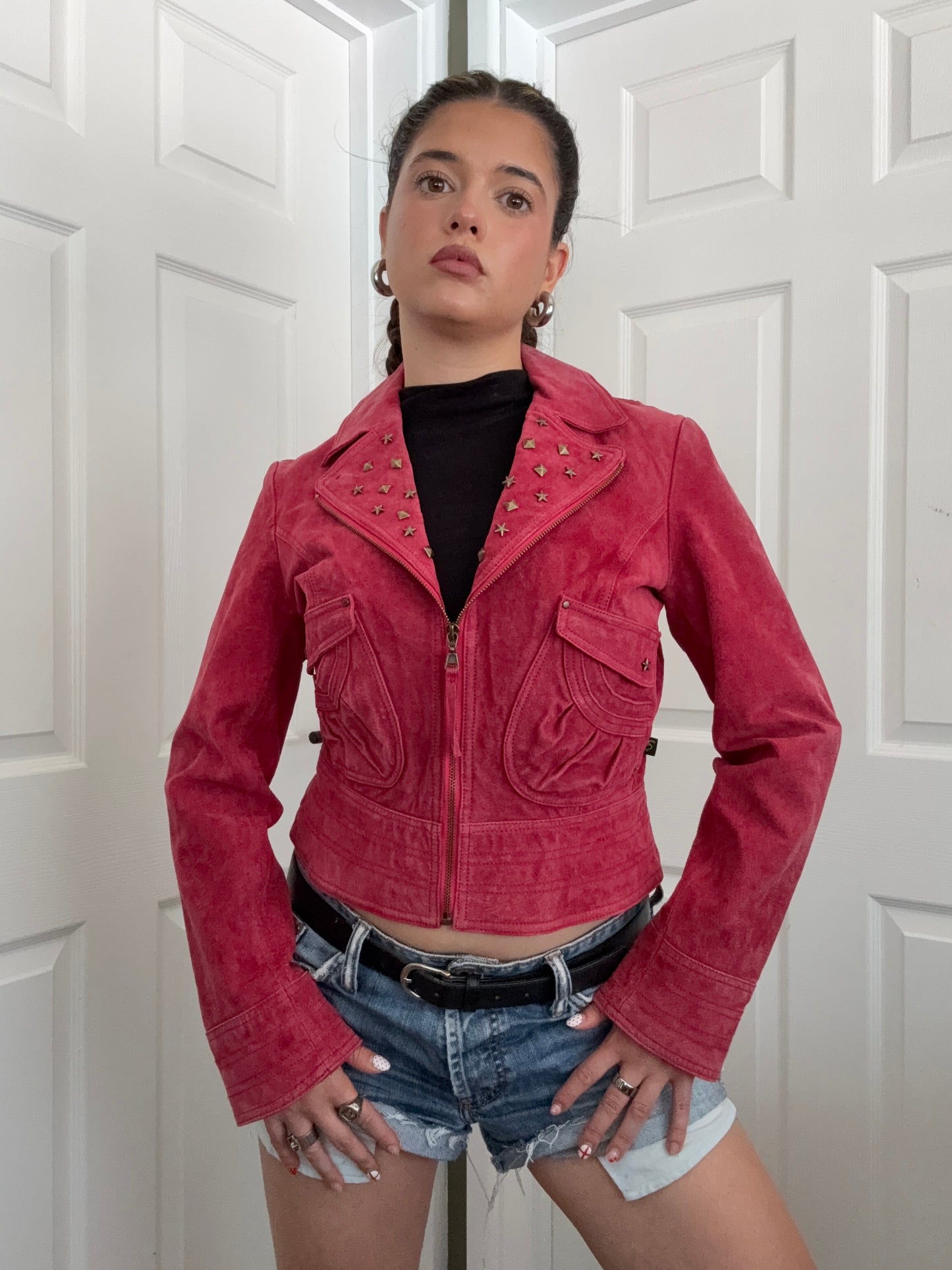 Red Suede Jacket (UK12)