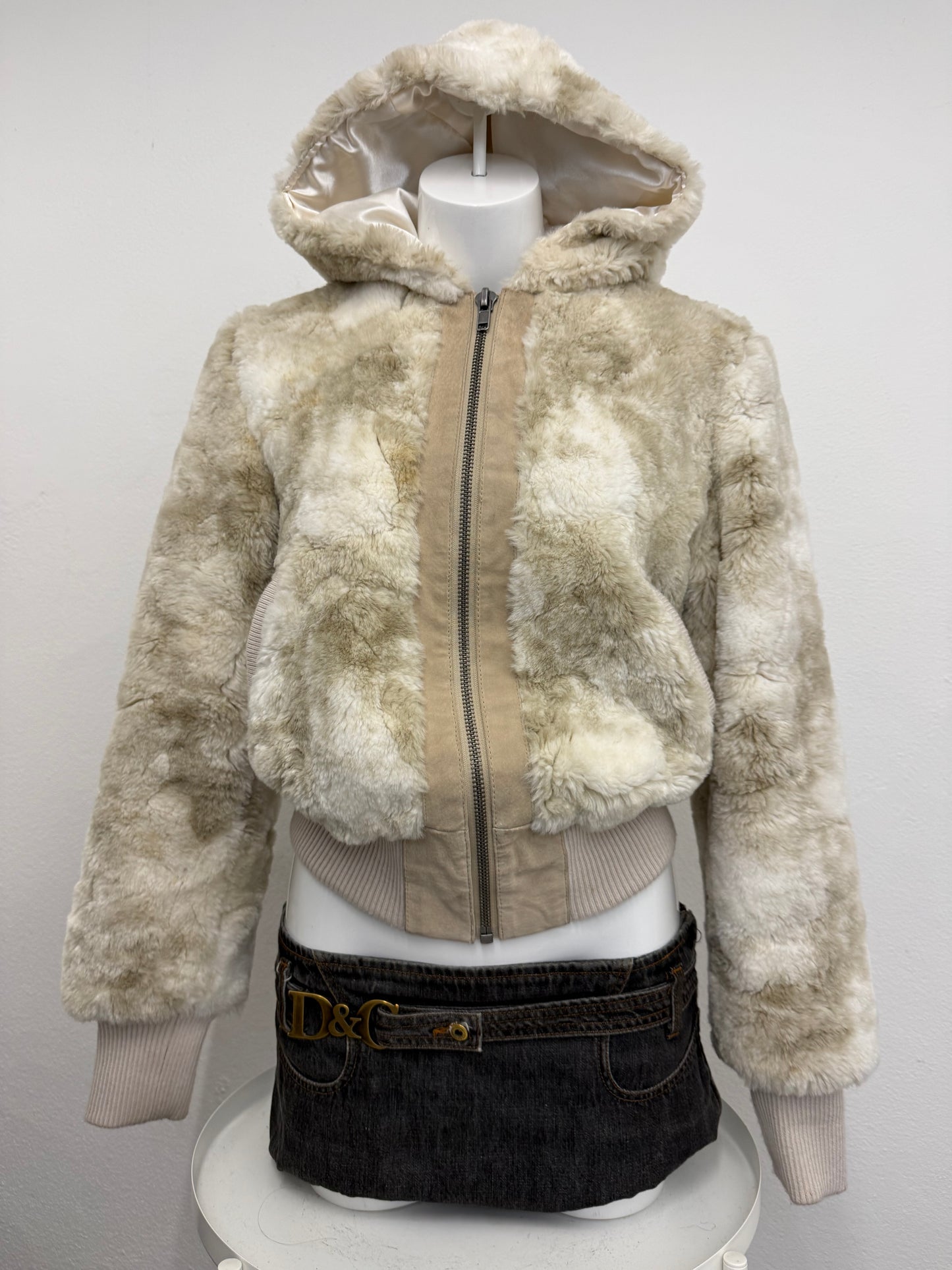 Faux Fur Bomber Jacket (UK12)