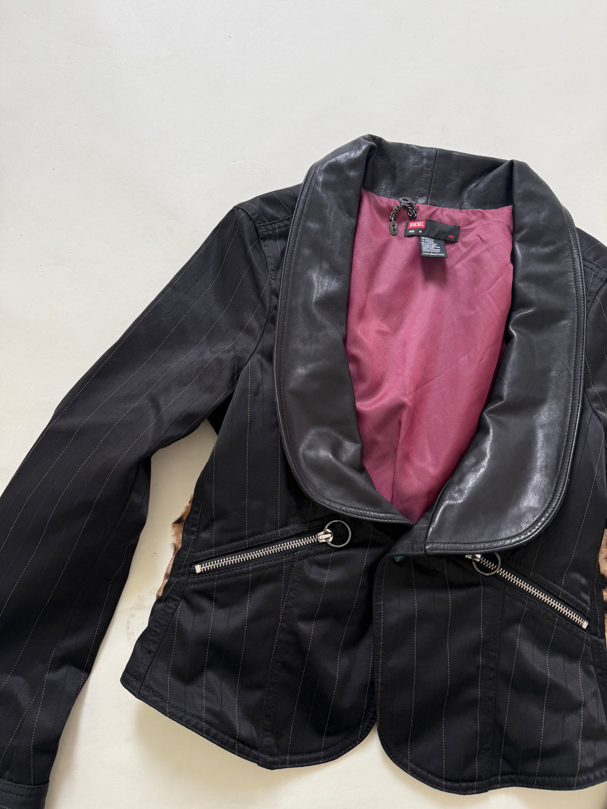Fitted Diesel Pinstripe Blazer (M)