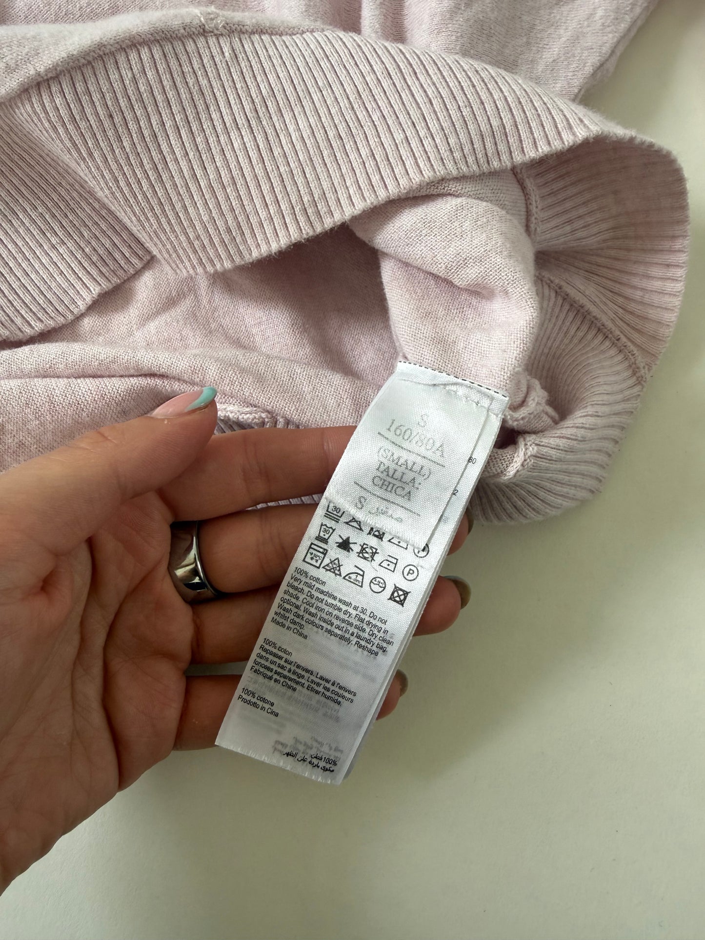 Allsaints Baby Pink Batwing Jumper (S)
